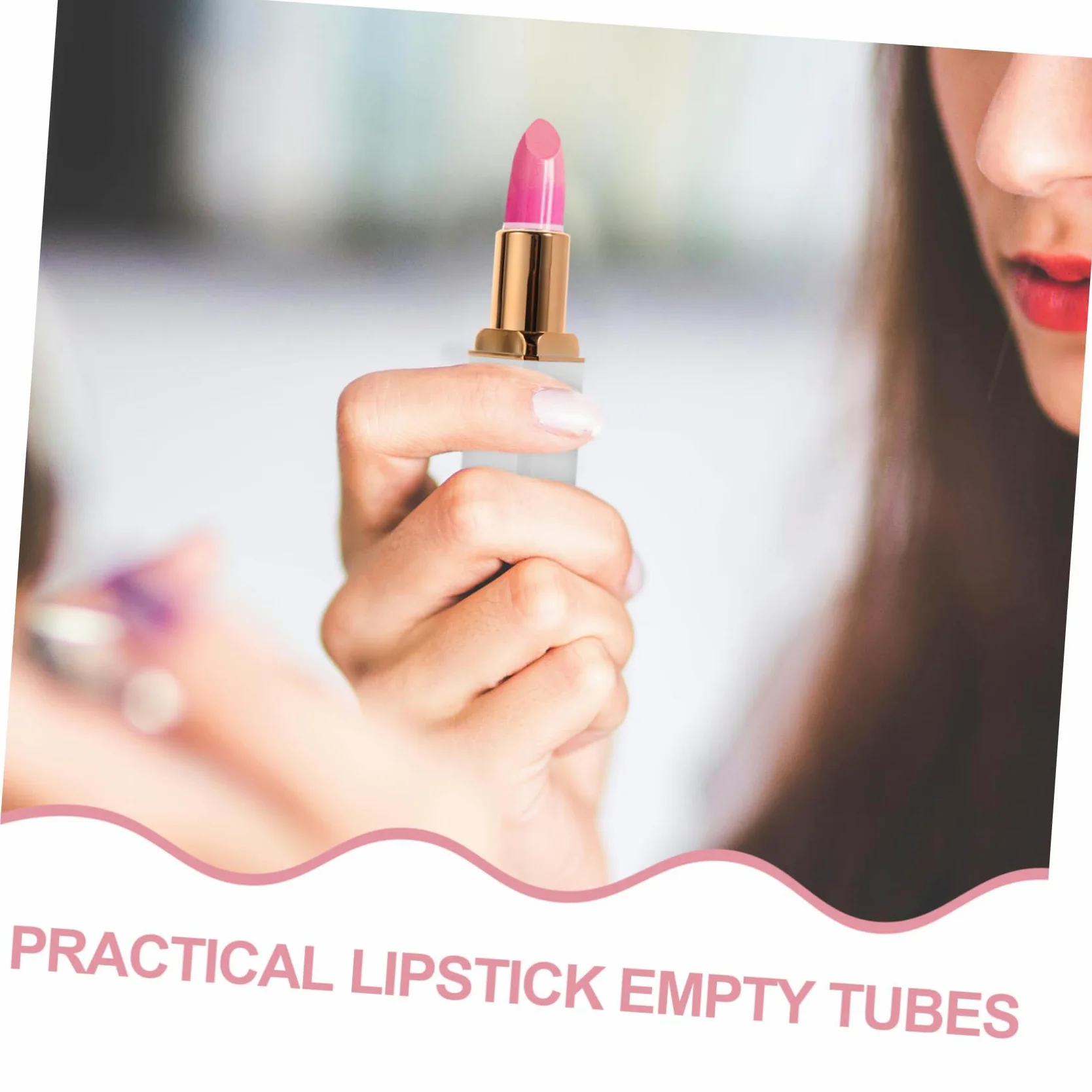 Beaupretty 5sets Sombra Recargable Cosmético Revestimientos Embalaje Tinte Mancha Soporte De Lápiz Labial Mini Cap Bálsamo Varita Mágica Delineador De Labios Equipo Abdominales 10pcs*5