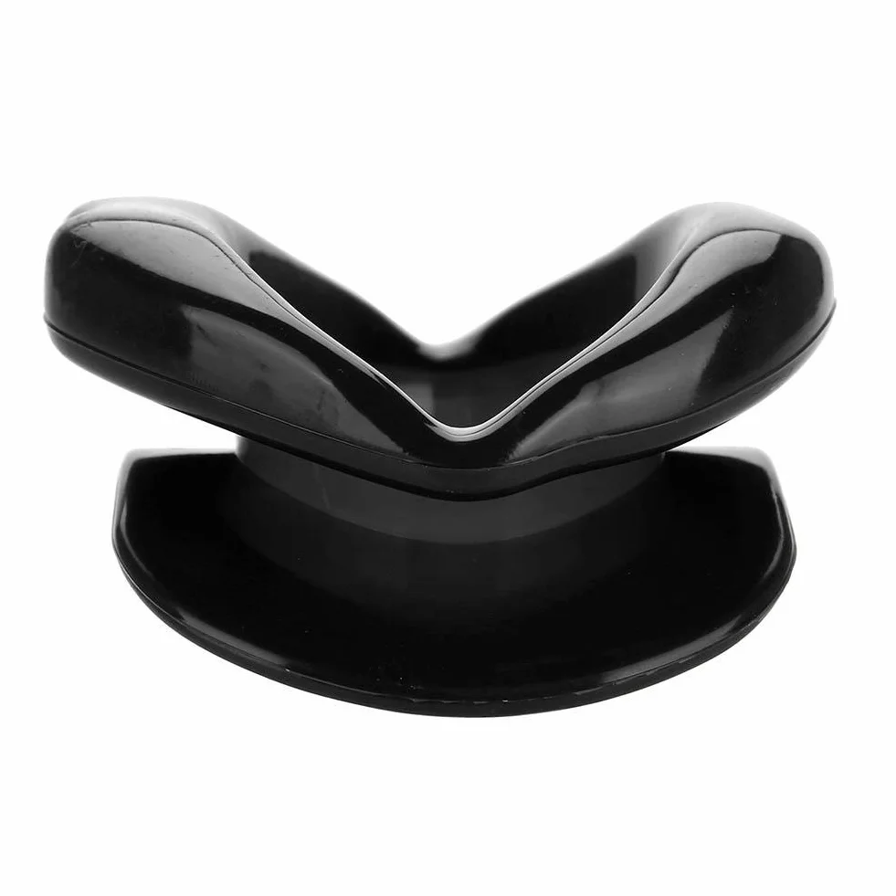 Entrenador de labios de silicona, ejercitador facial elevador, tensor muscular bucal antiarrugas (Negro)