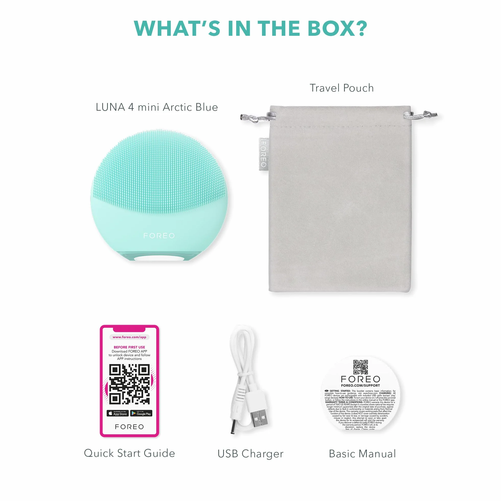 FOREO LUNA 4 mini cepillo de limpieza facial y masajeador facial
