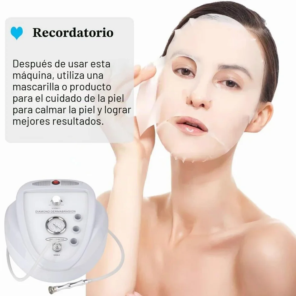 Profesional Dermoabrasión Equipo Pelado Microcristalino Cuidado Facial Doméstico Succión 65-68 cmHg