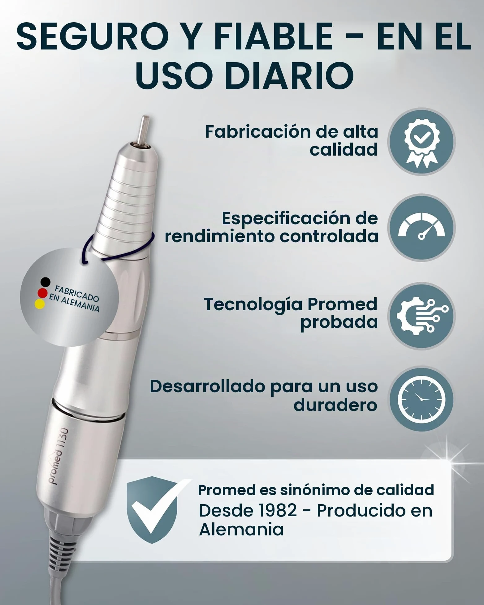 Promed The File 1130 - Aparato de pedicura y manicura, color morado