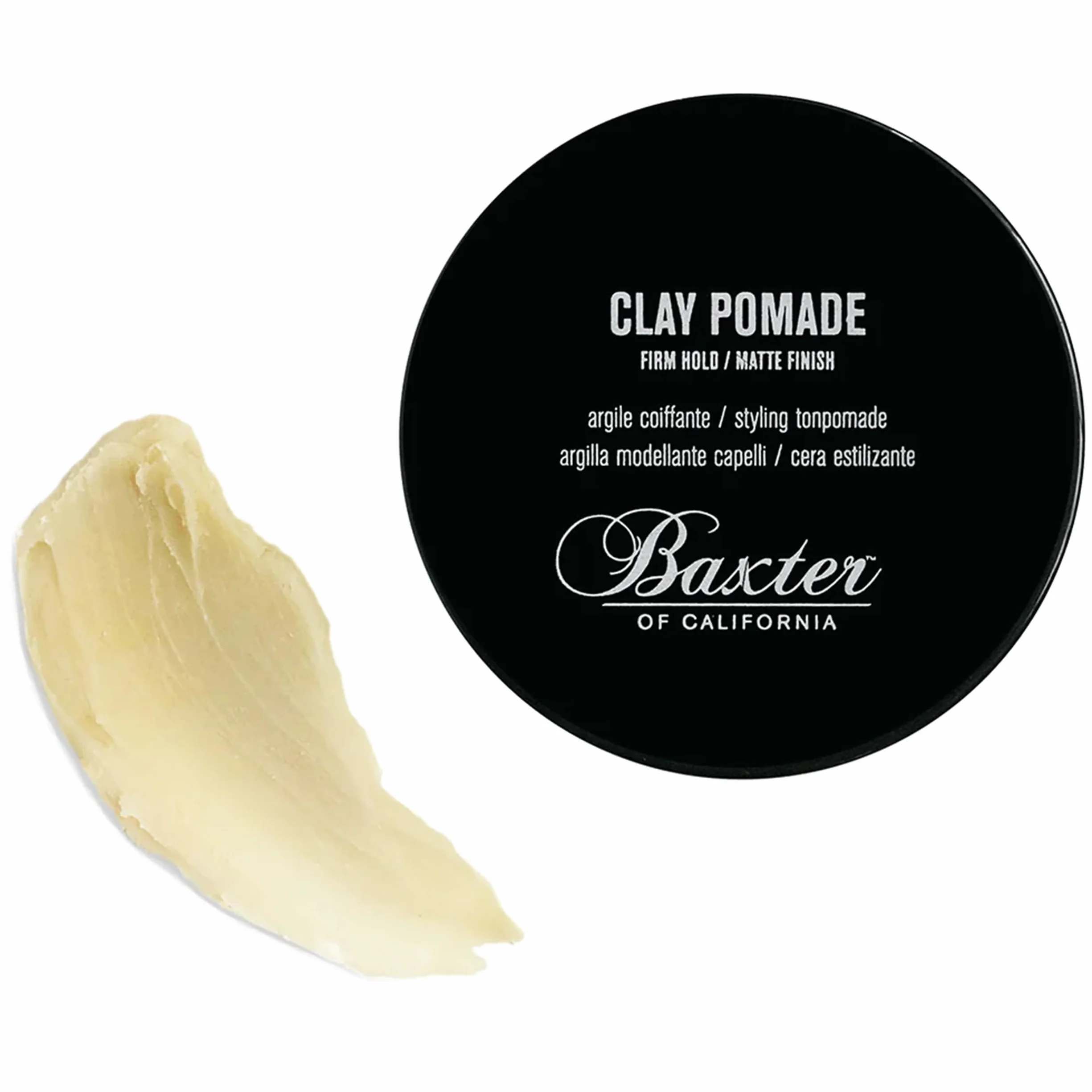Baxter of California Pomada de arcilla para cabello natural, fijación firme, acabado mate 2 oz