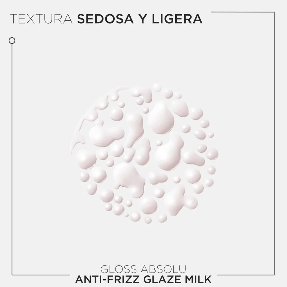Kérastase Gloss Absolu Anti-Frizz Glaze Milk, Spray Multibeneficios Todo en Uno para Cabello con Tendencia al Encrespamiento, Con Ácido Glicólico, Ácido Hialurónico y Rosa Silvestre en Aceite, 190ml