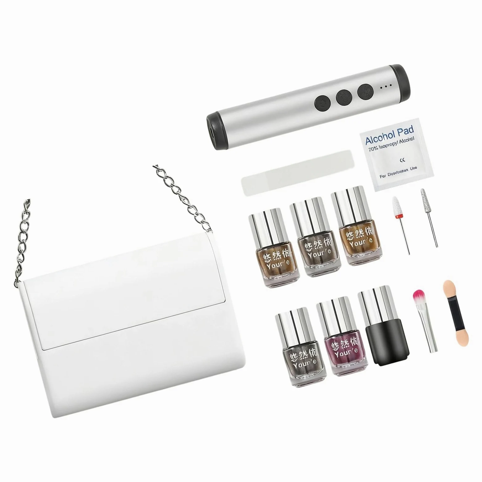 Juego de aseo de uñas para viajes, construcción de ABS, herramientas de manicura multifuncionales para uso doméstico y profesional, herramientas de manicura en el hogar