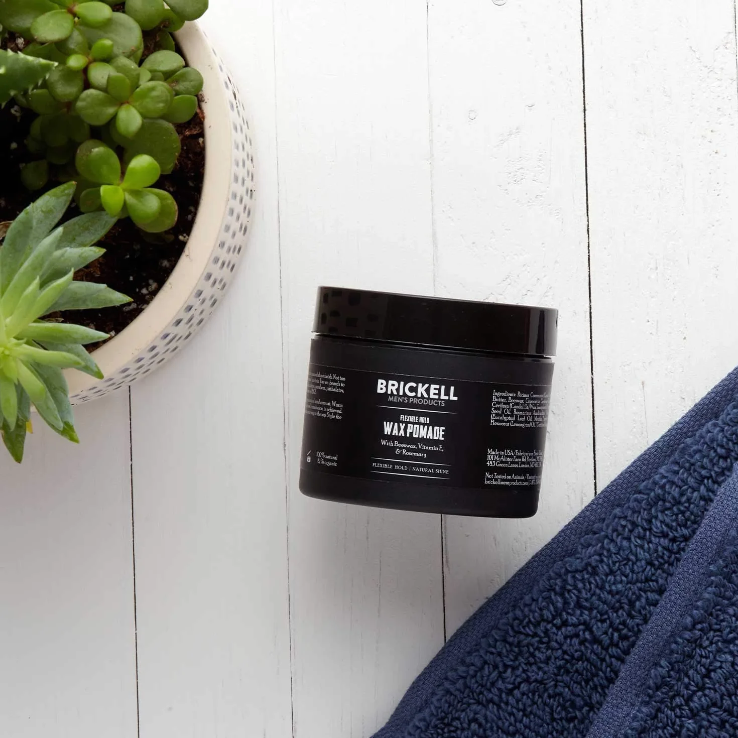 Brickell Men’s Products Pomada para el Pelo Fijación Flexible para Hombres Natural y Orgánica 59 ml