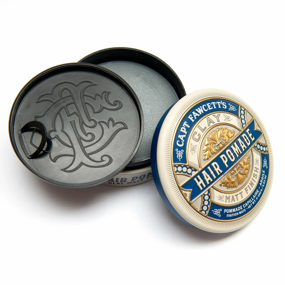 Captain Fawcett Pomada de Arcilla Mate 100 g Fuerte Sujeción Acabado Mate Natural para Hombres