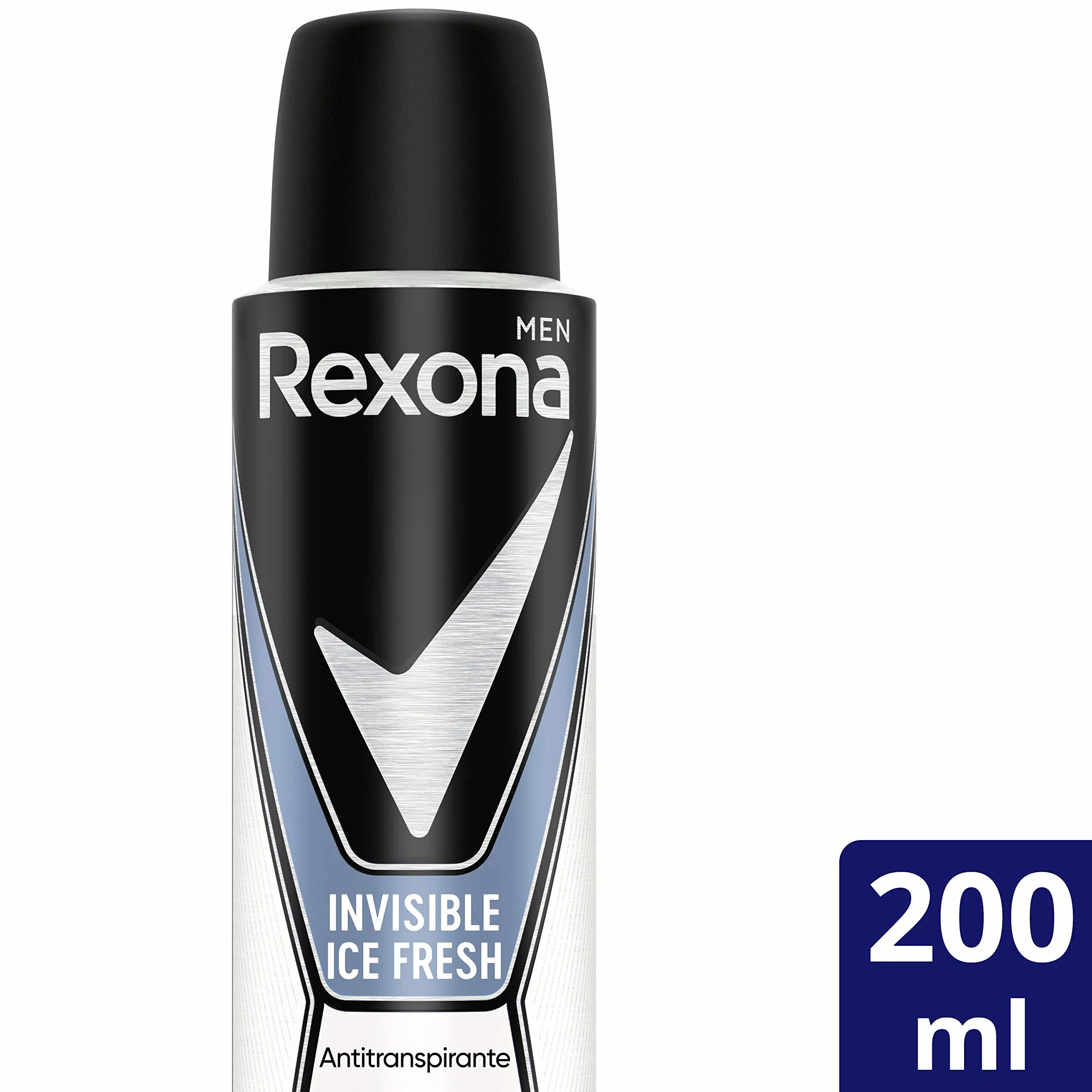 Rexona Invisible Desodorante Aerosol Antitranspirante Hombre Ice 200ml Pack de 6