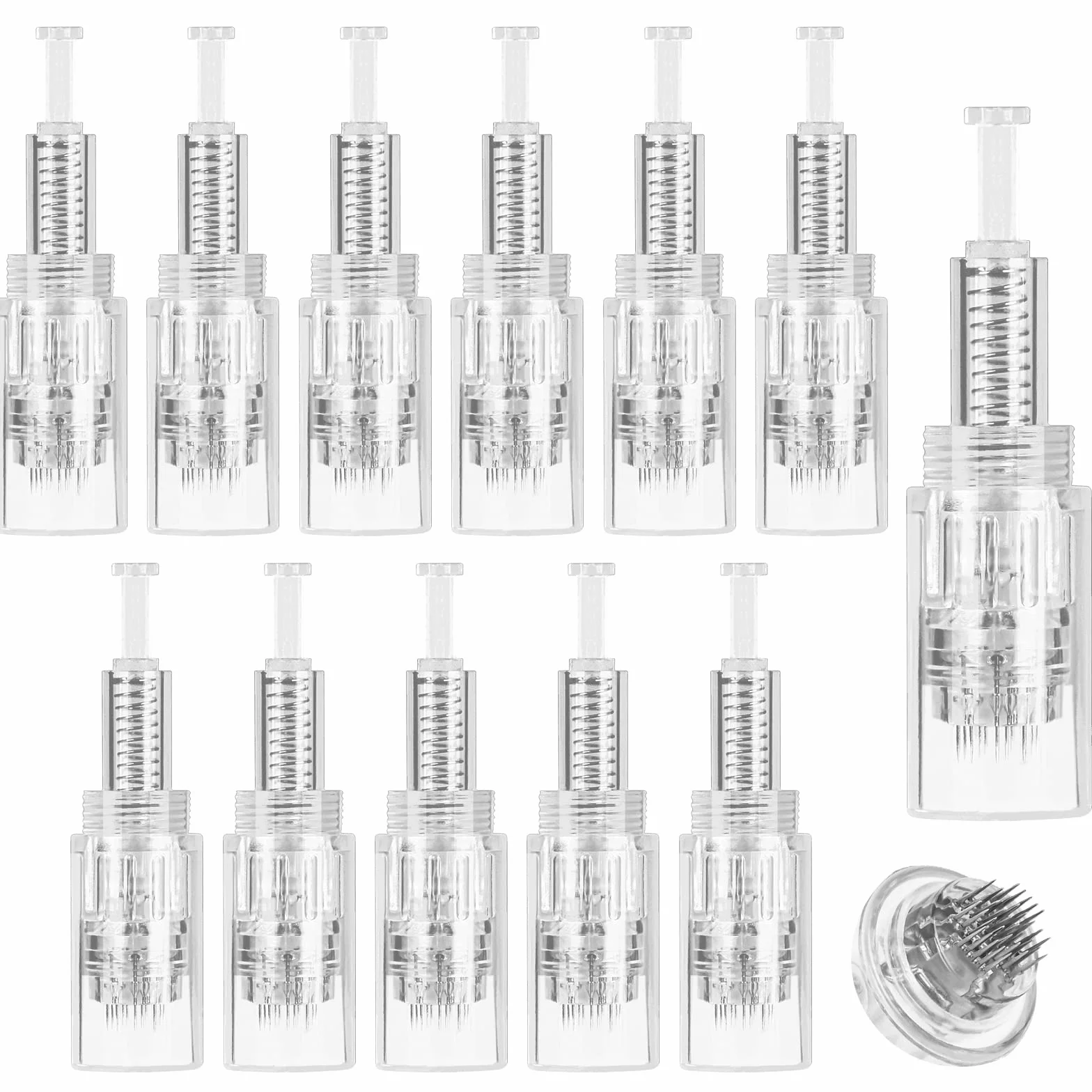 LOPHE Agujas Dermapen 36 Puntas, 12pcs Microneedling Pen Replacement Needles, Derma Pen Cartridges (Rosca)