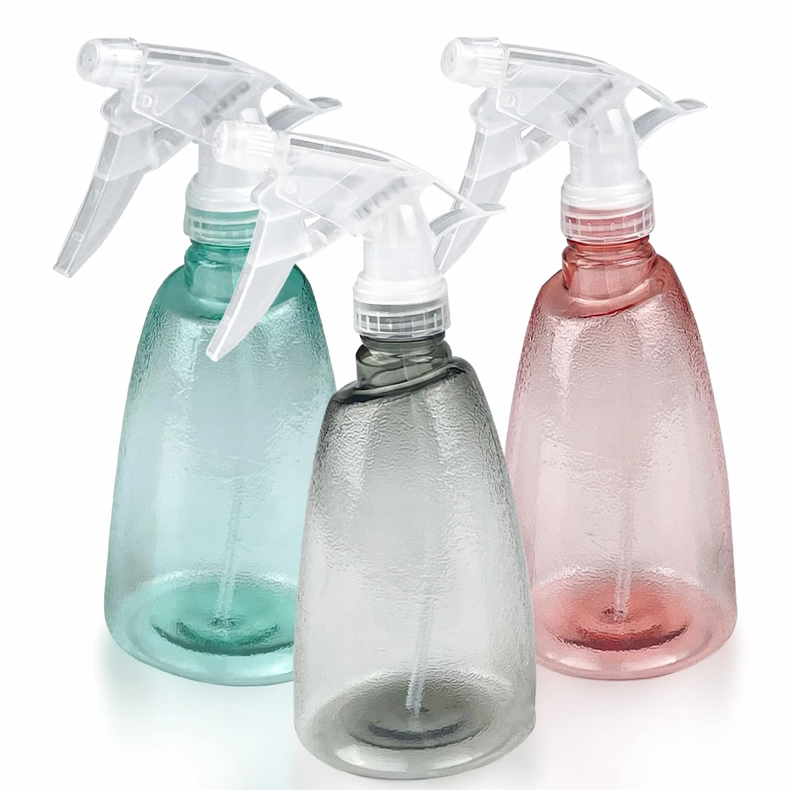 Newpop 3 Piezas Botella Pulverizador 500 ml, Plastico Gatillo Botellas de Spray Vacías Rellenable, para Regar Plantas, Limpieza