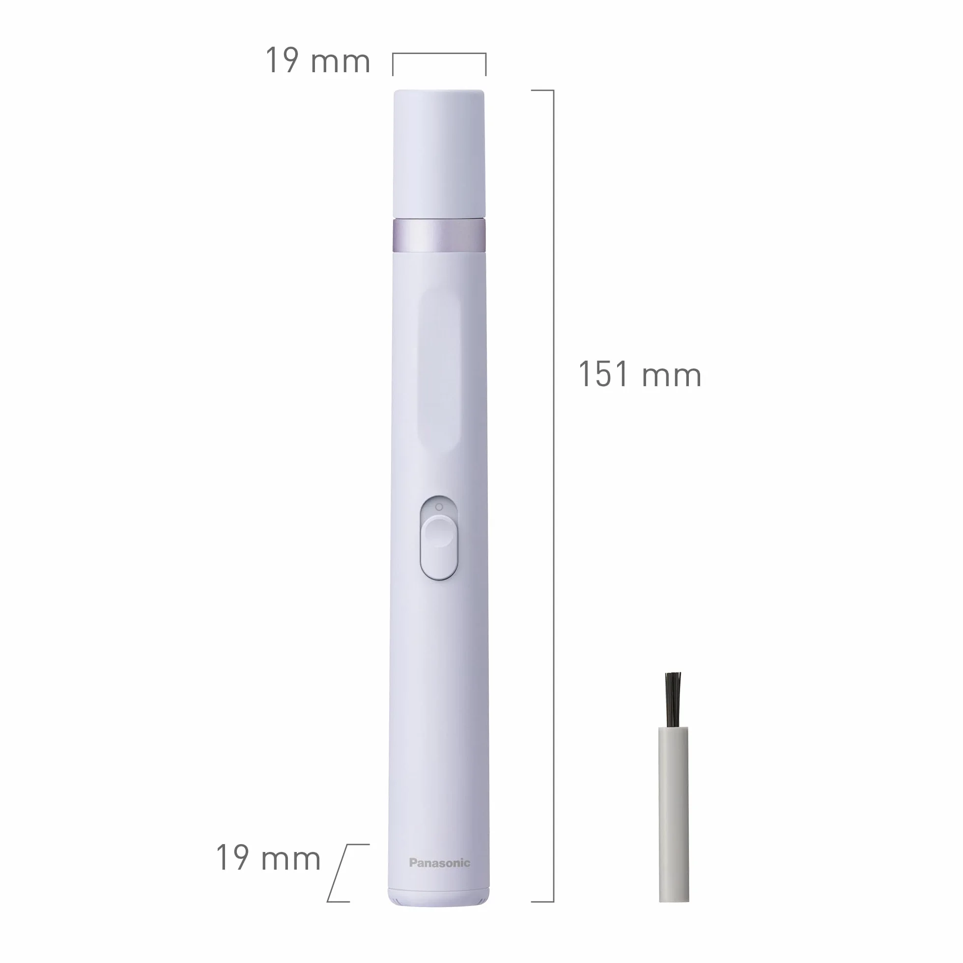 Panasonic ES-EF10-V503 Depiladora de Cejas y Vello Facial Mujer, Perfiladora de Cejas, Luz LED, Diseño Compacto Tipo Bolígrafo, Funciona con Pilas AA, Lila
