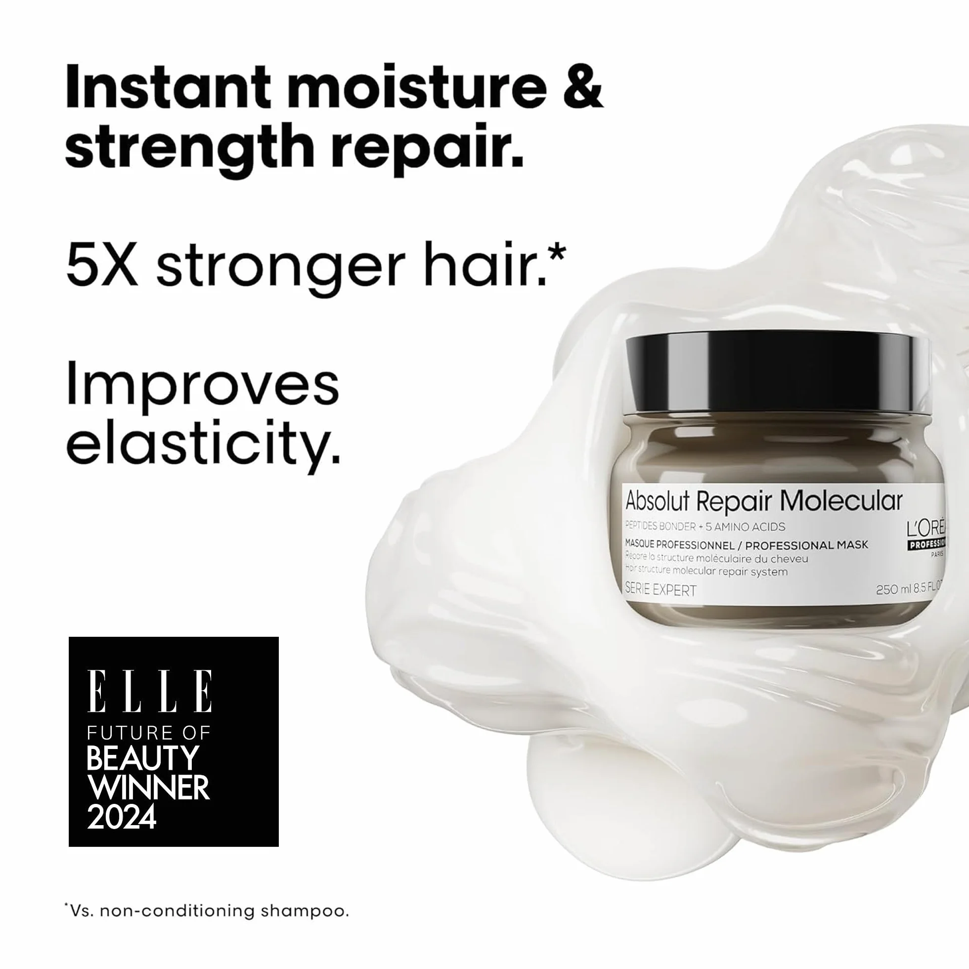 L'Oréal Professionnel Absolut Repair Molecular Mascarilla Profesional Repara Daños Cabello Dañado Seco