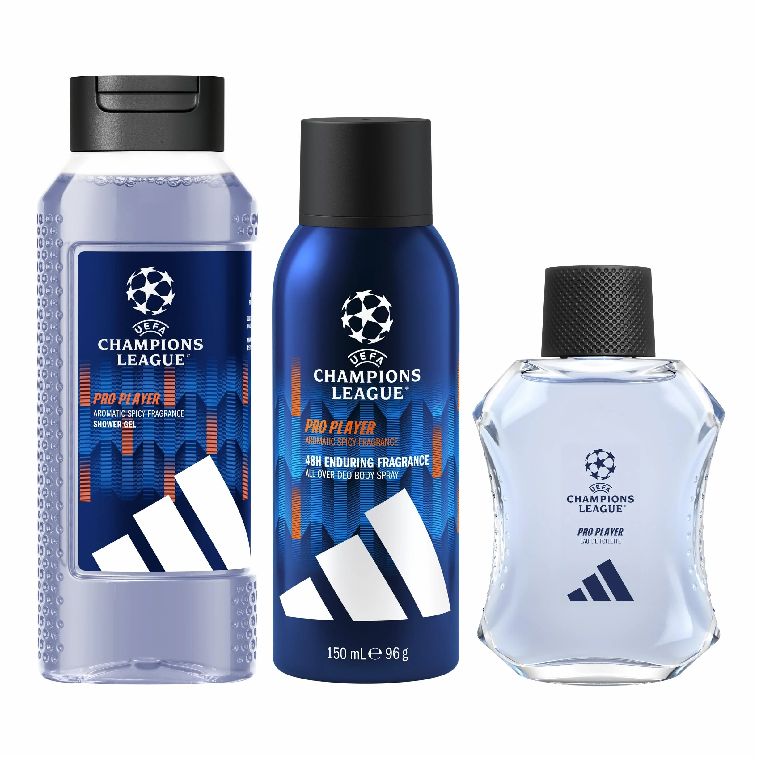 Adidas UEFA 12 Eau de Toilette 100ml Gel de Ducha 250ml Desodorante 150ml