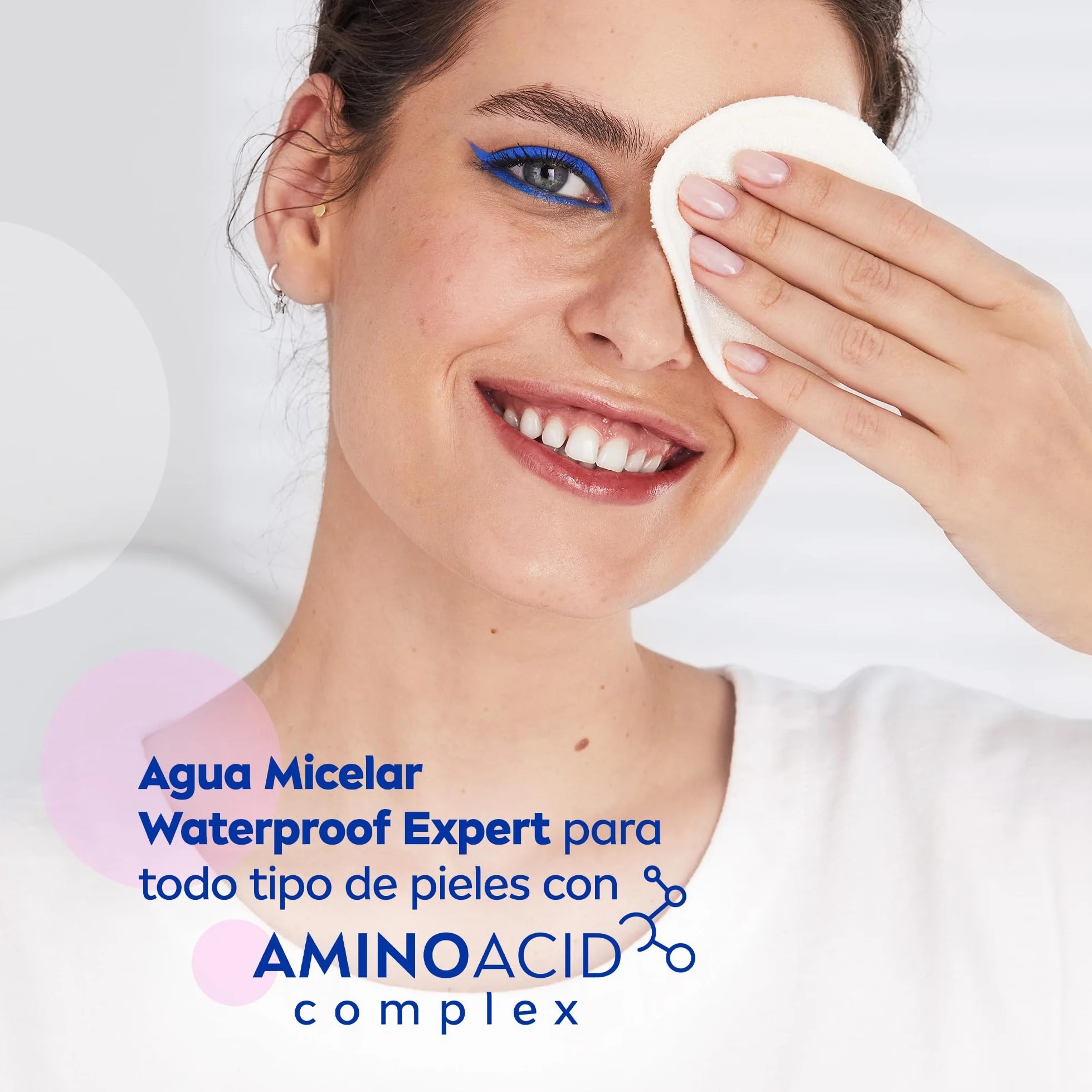 NIVEA Agua micelar Bifásica Waterproof 6 x 400 ml pack, desmaquillante facial con extracto de té negro