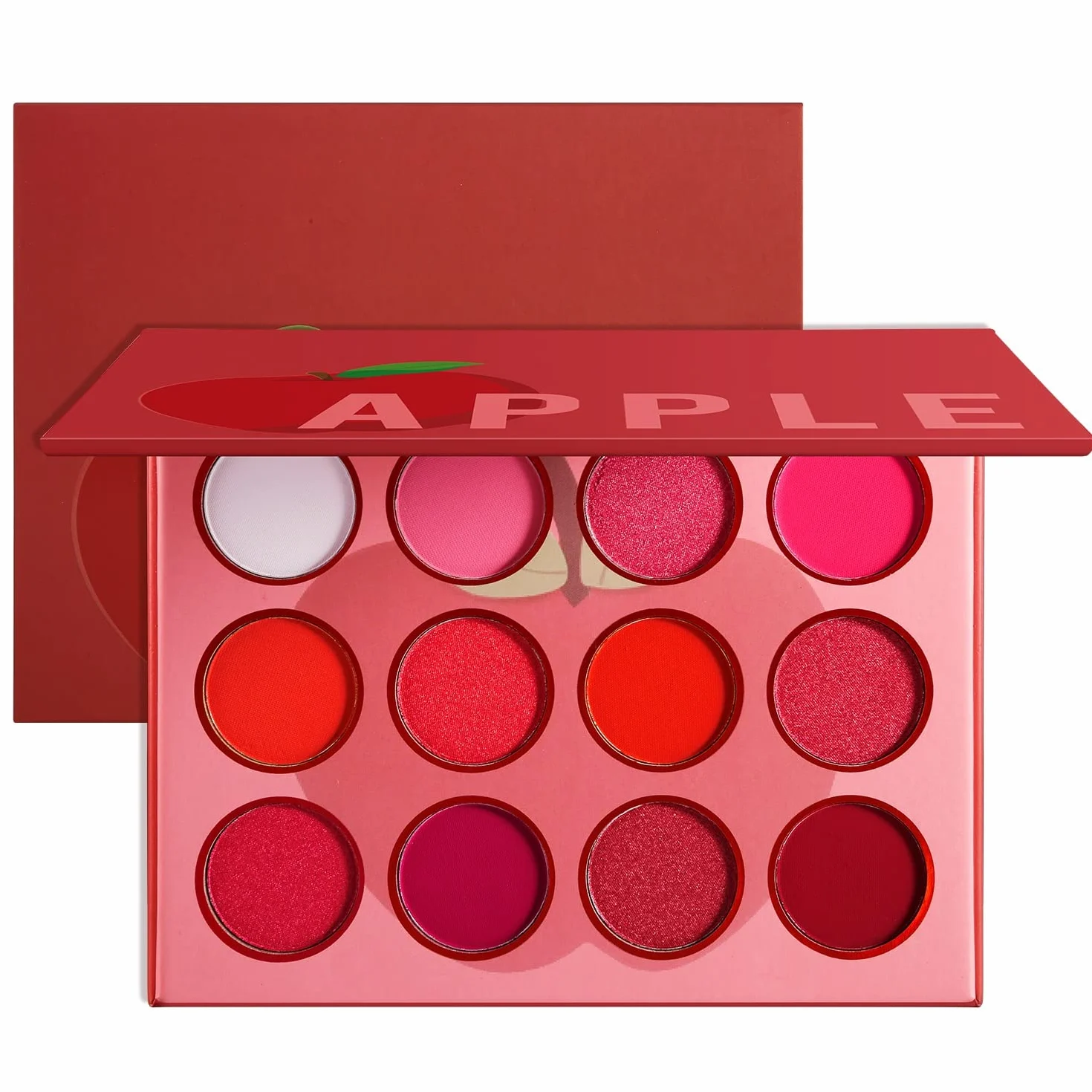 Paletas de sombras de ojos 20pcs / lot rojo sombra de ojos Paleta Cosméticos Blush lindo sombra de ojos personalizado sombra de ojos paleta con logo Paletas de sombras de ojos profesionales(Rose Red)