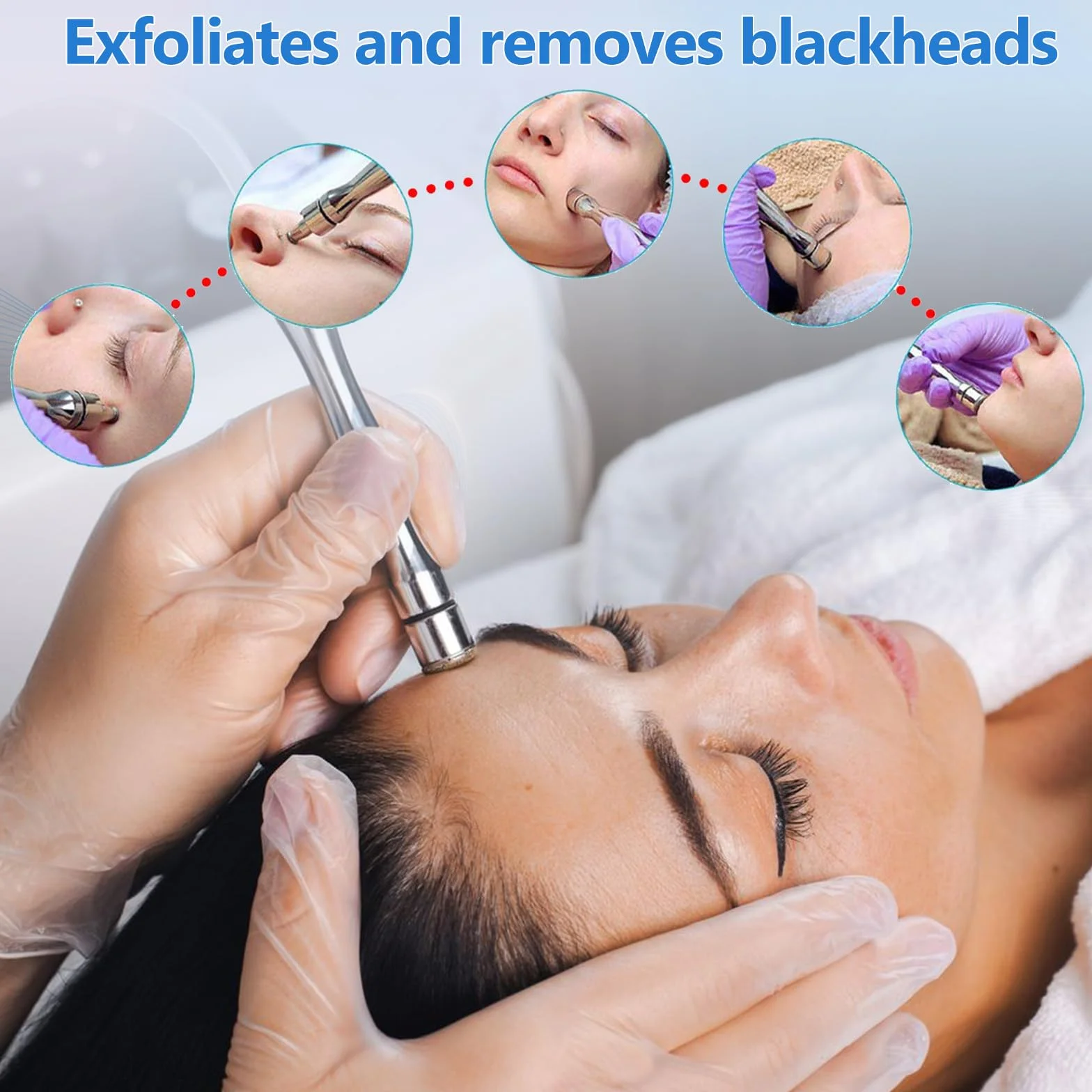 Dispositivo profesional de dermoabrasión 45W 65-68cmHg facial diamante