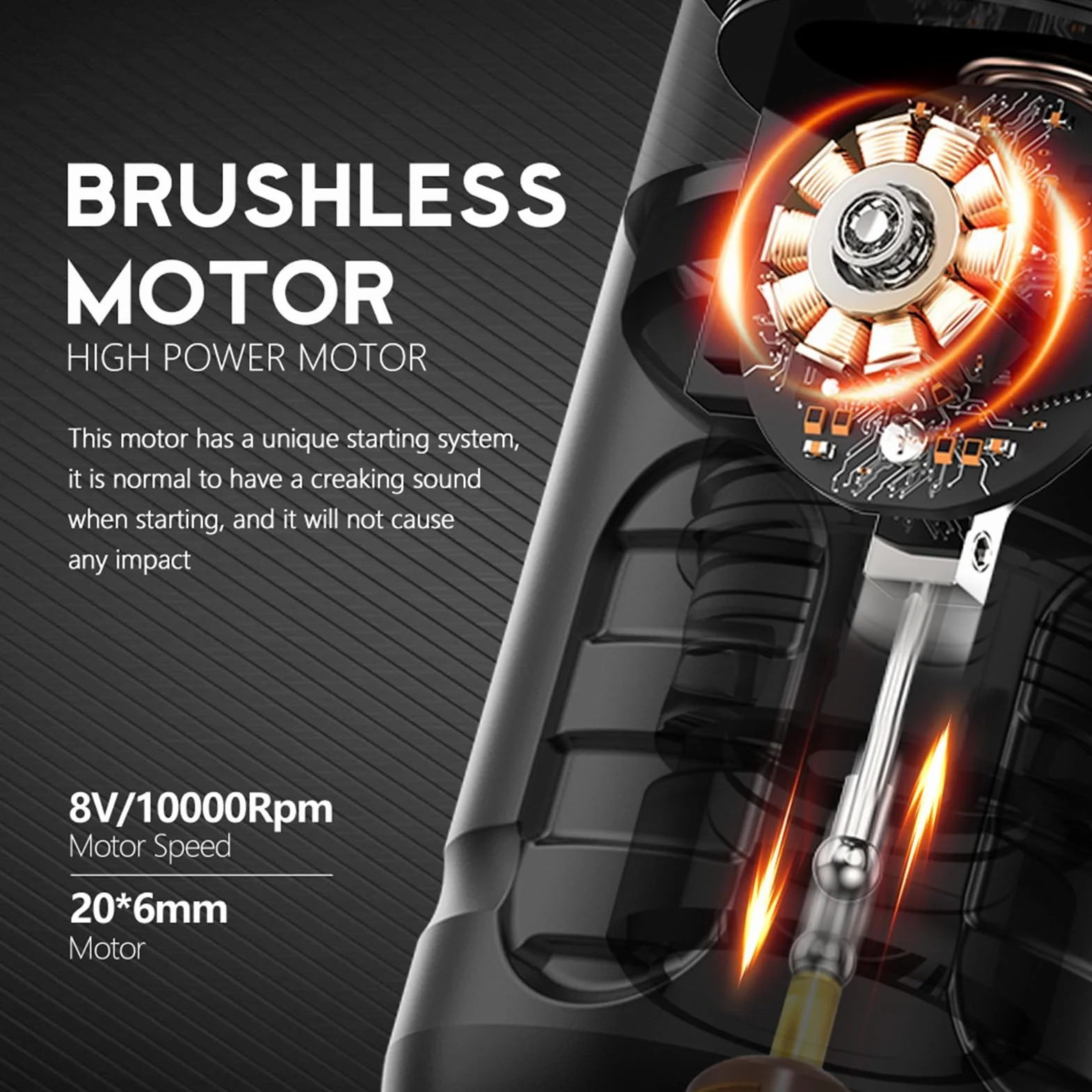 Ambition Zetton Maquina de Tatuar Rotativa Inalámbrica con Barra Directa, Carrera 4.0mm y Batería 2400mAh con Pantalla Táctil Color para Profesionales