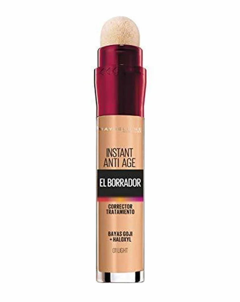 Maybelline New York Corrector Borrador de Ojos Cobertura Alta Hidratación 12h 01 Light 8ml