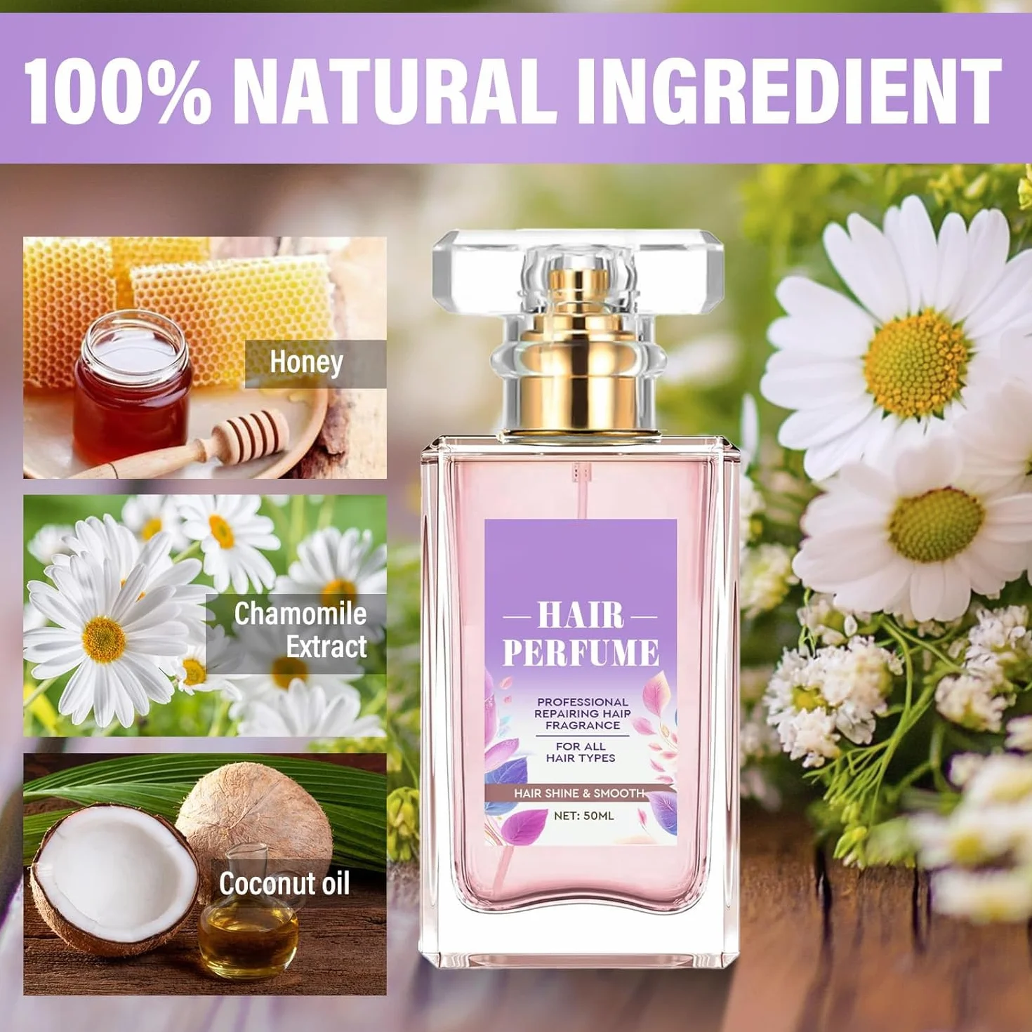 Feromonas para cabello seco y dañado, aceites esenciales