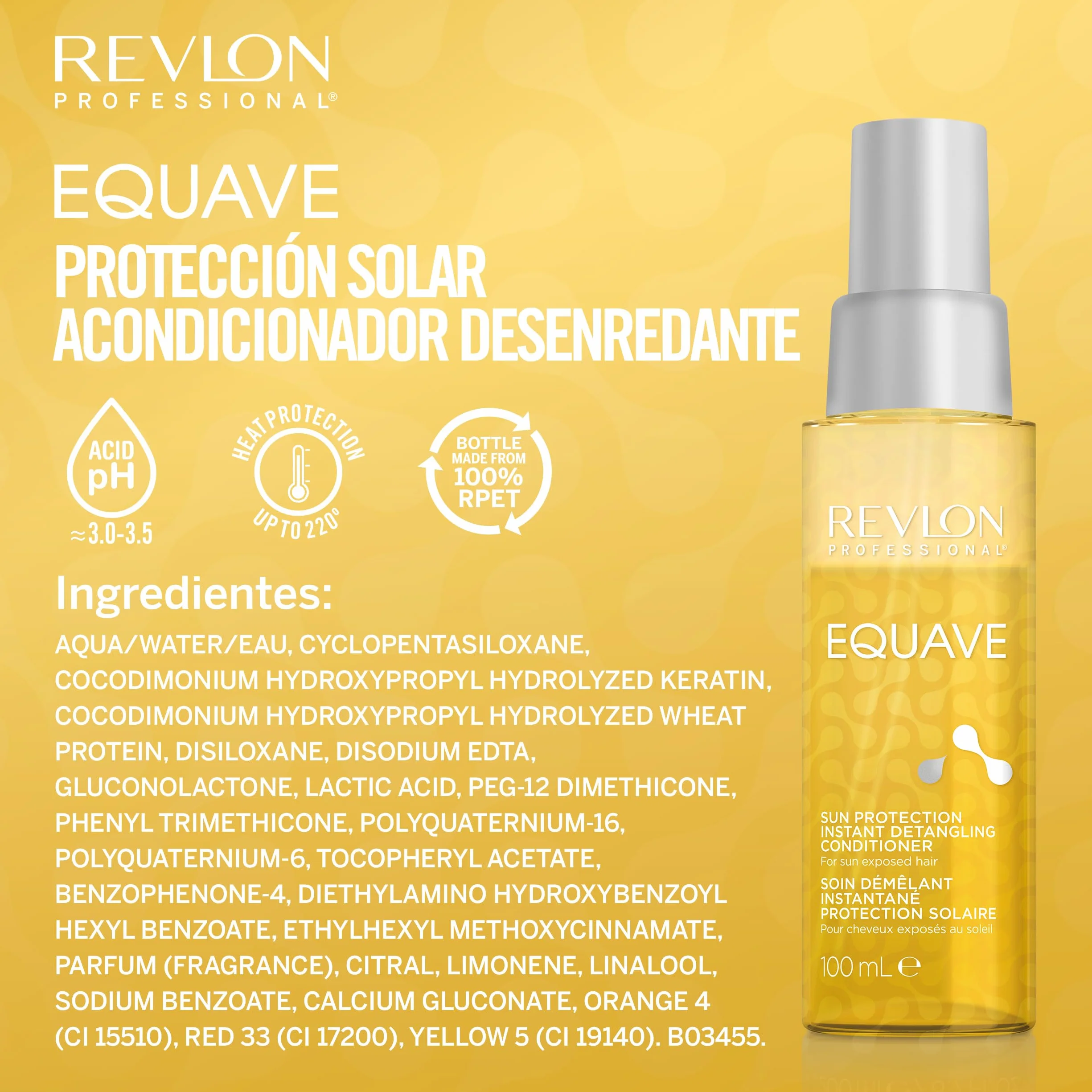 REVLON PROFESSIONAL EQUAVE Acondicionador bifásico desenredante Protección UV sin aclarado 100ml