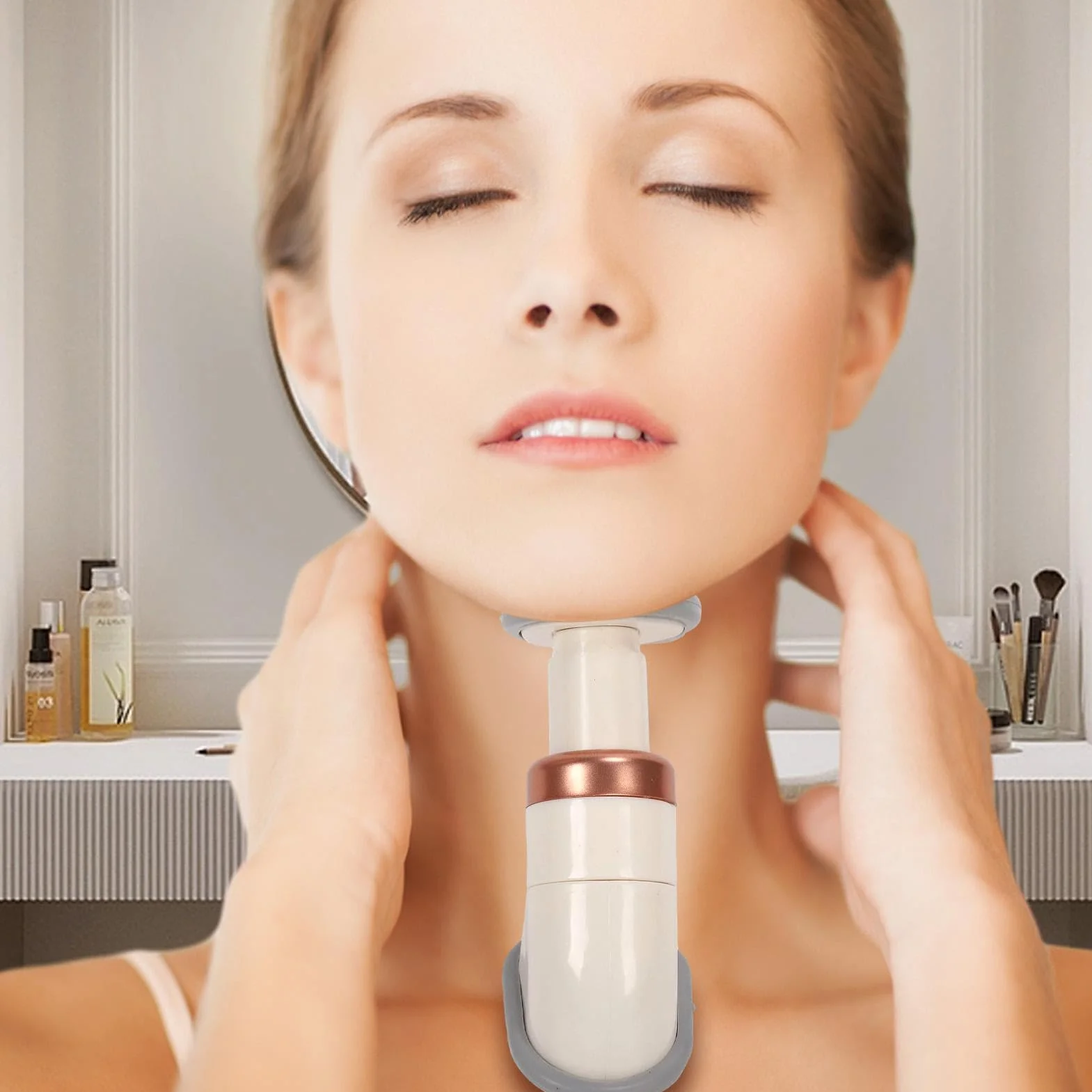 Neckline Slimmer Device Facial Neck Line Exerciser Tightening Massager for Firming Lifting