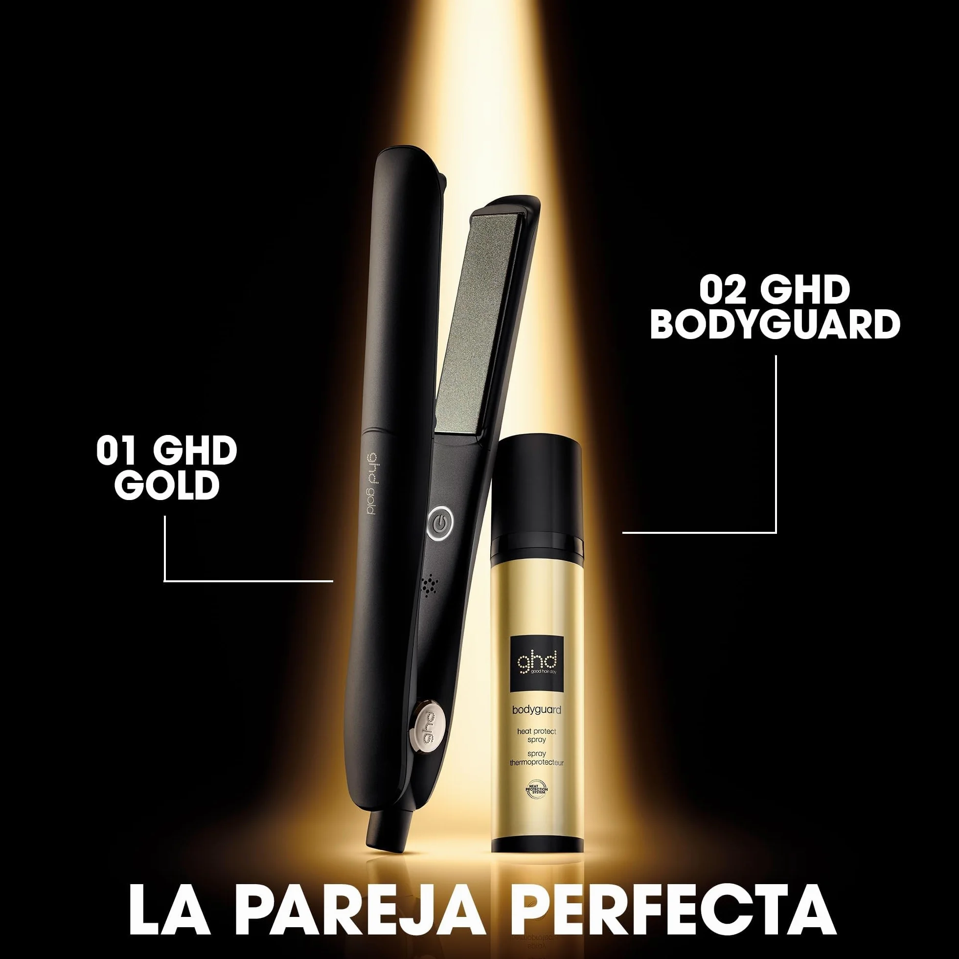ghd Gold Plancha de Pelo Profesional Todo Tipo de Cabello Enchufe Europeo