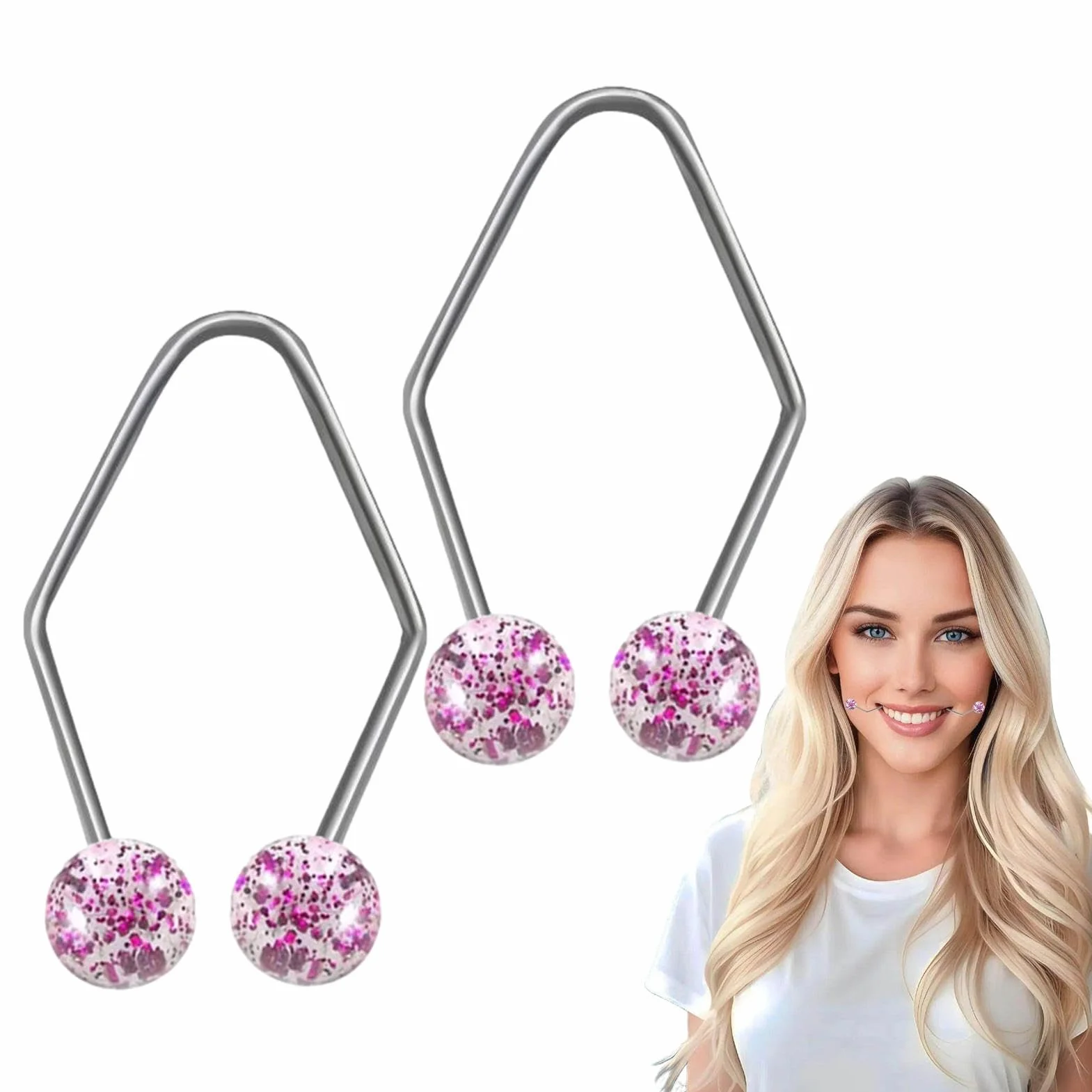 Máquina para hacer hoyuelos para mejillas, herramienta para hacer hoyuelos faciales, herramientas para el cuidado de la piel, herramientas de acero inoxidable, herramientas para el cuidado de la piel