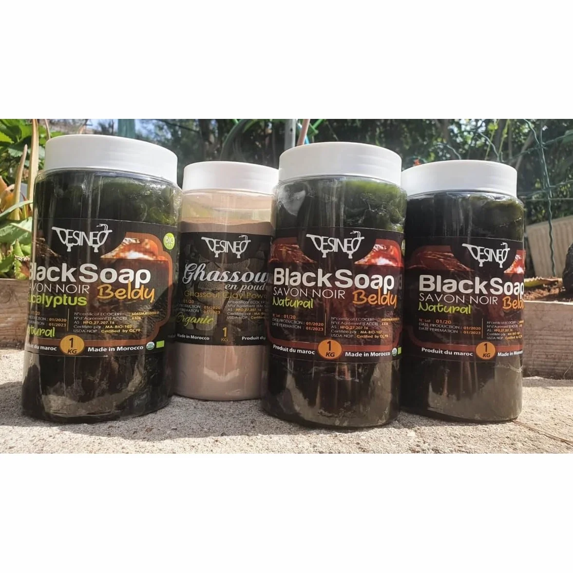 Ghassoul Arcilla blanca Orgánica Natural Beldi 1kg