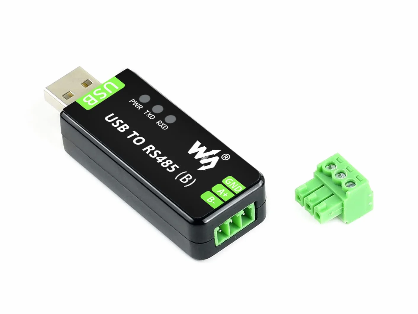 Waveshare Industrial USB to RS485 Bidirectional Converter CH343G SP485EEN ESD TVS Protection Mac Linux Android WinCE Win11/10/8.1/8/7/XP