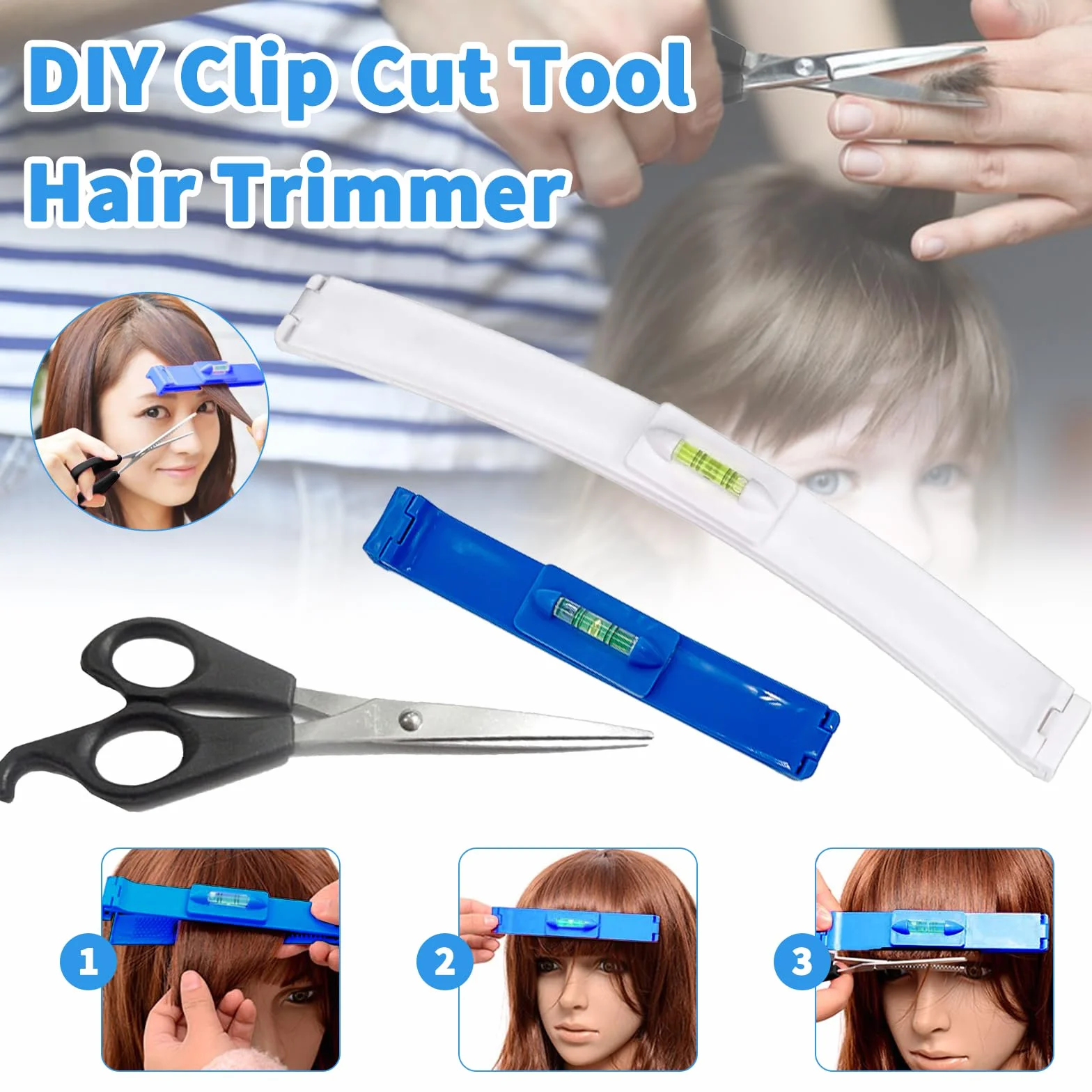 Cortar Flequillo Recto 6pcs Herramientas Para Cortar El Pelo Clip Ayuda Recortadora Casera Bricolaje