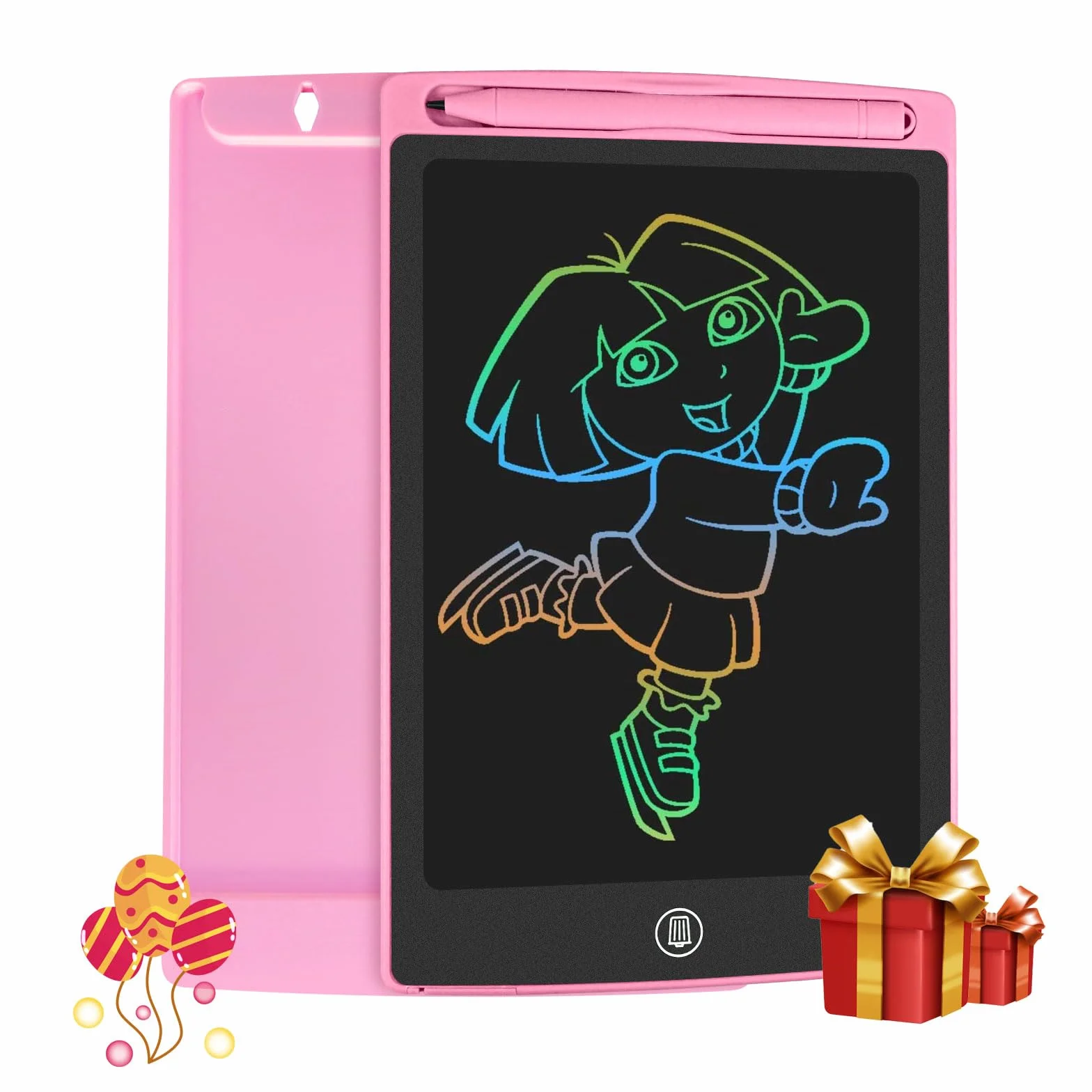 HOMESTEC Tableta Escritura LCD Color 8,5 Pulgadas Rosa Pizarra Digital