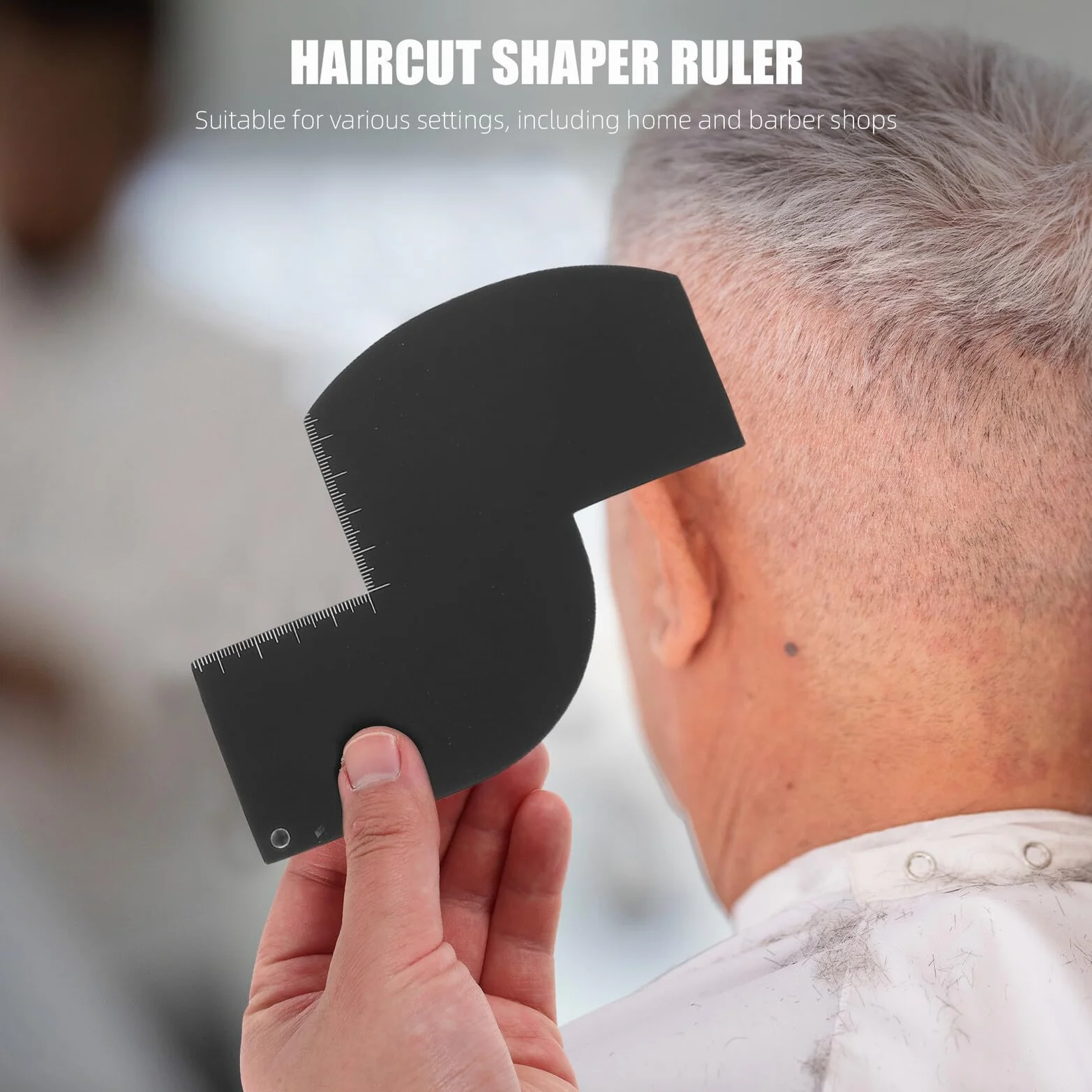 Mikikit Tarjeta de Peinado para Barba y Cabello Plantilla Guía Medición Herramienta de Diseño Reutilizable