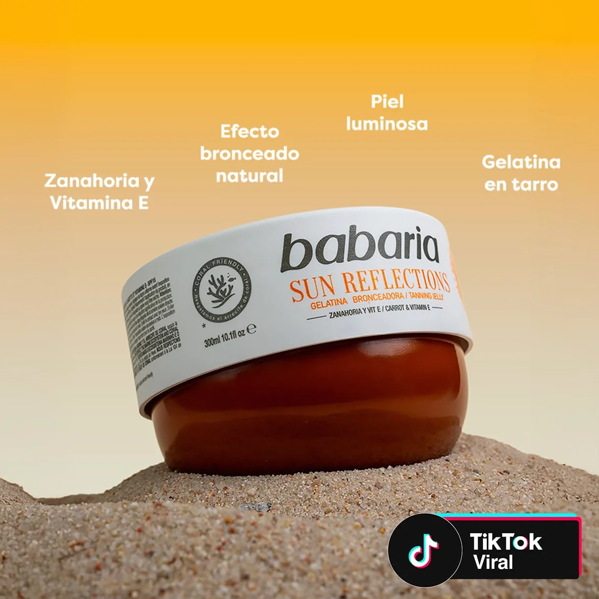 Babaria Gelatina Bronceadora Zanahoria SPF15 300 ml Acelerador Bronceado Protección Media