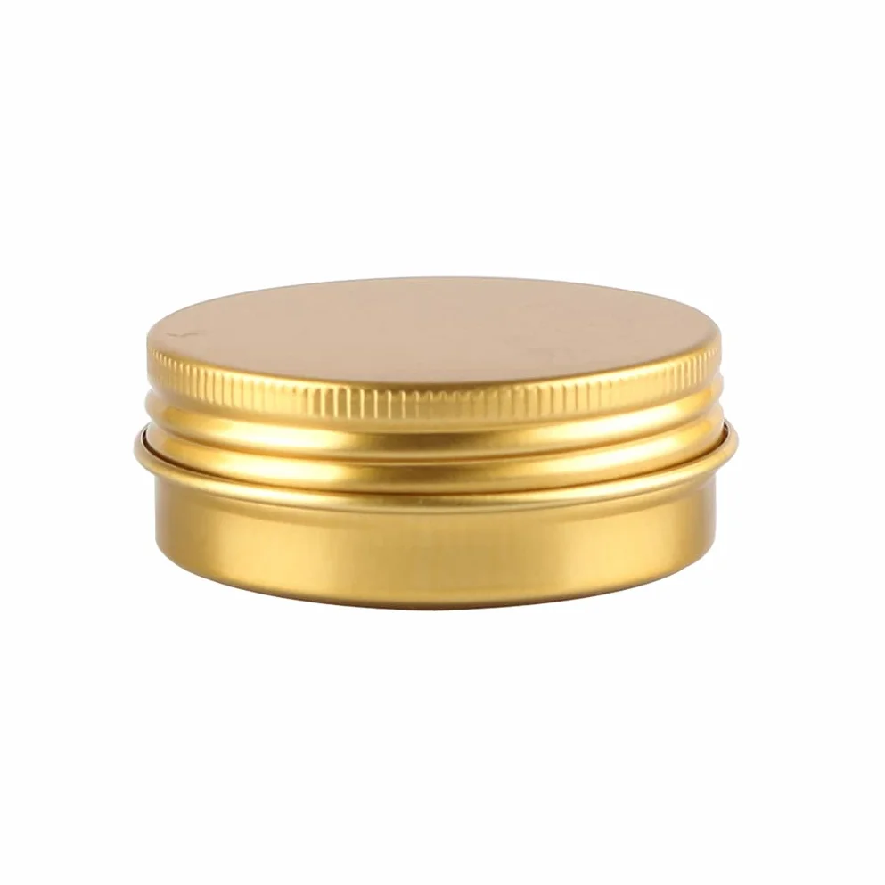 Tarros de Aluminio con Tapa Rosca 30ml Oro, 30 Piezas Envases Vacíos Redondos para Cosméticos
