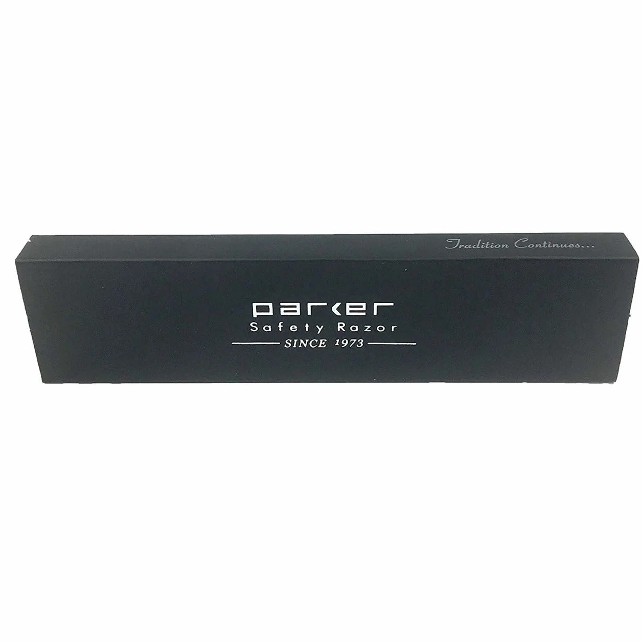 Parker Safety Razor Maquinilla de Afeitar Recta de Acero Inoxidable para Barbero con Cuchillas Shark 100 Super Inoxidable Blanco