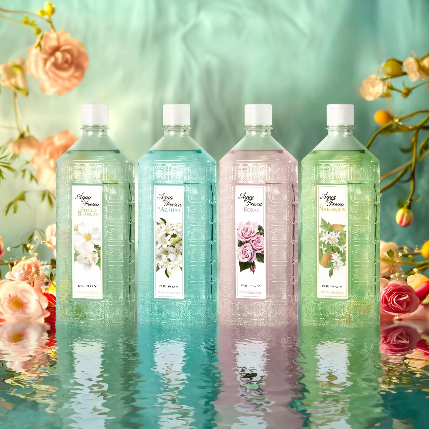 AGUA FRESCA DE RUY Azahar Pack 2 x 750 ml Eau de Toilette Unisex Colonia Hombre y Mujer Fragancia Cítrica y Floral