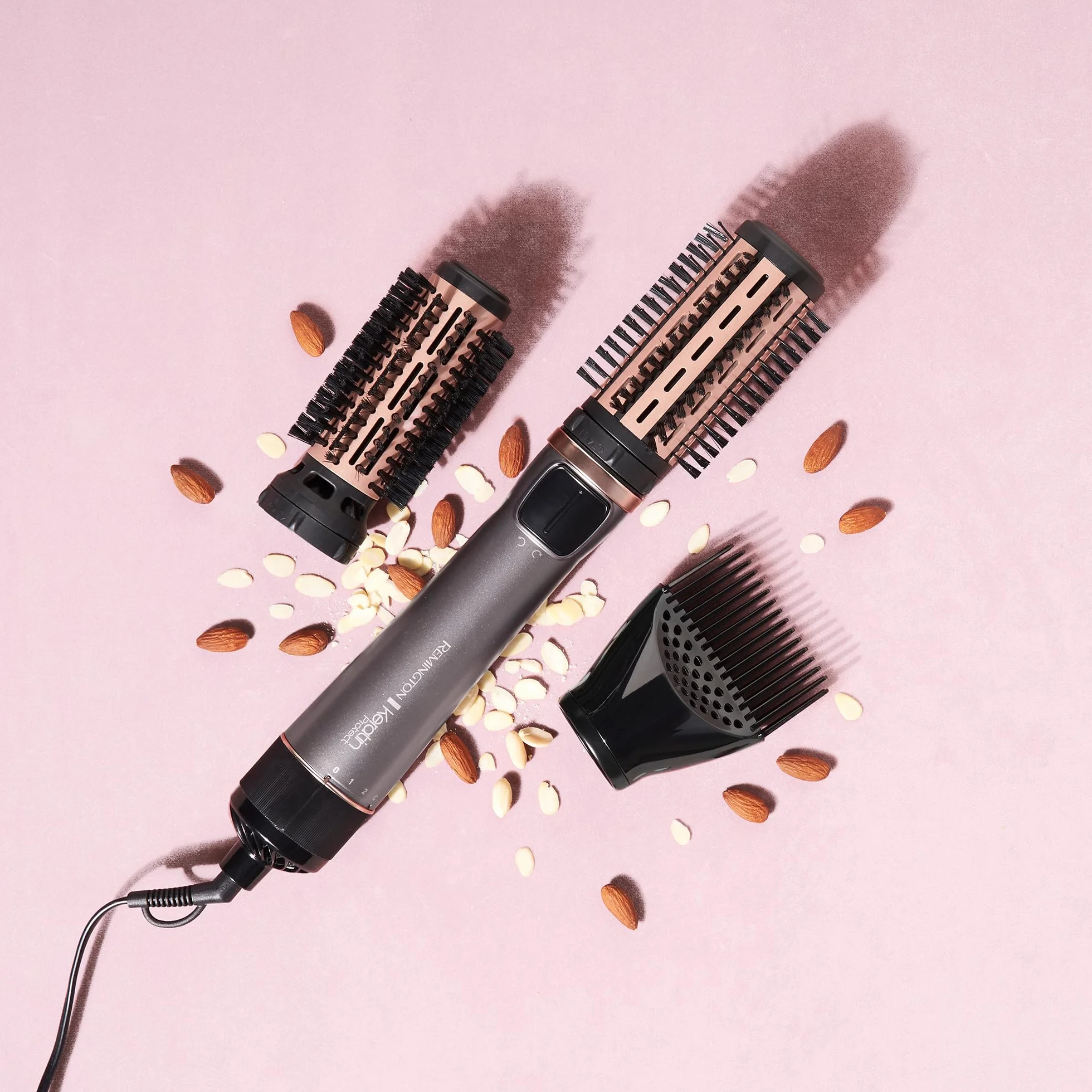 Remington Cepillo de Aire Voluminizador Giratorio Keratin Protect AS8811, 1000 W, Cerámica, 2 Temp/Velocidades, Gris