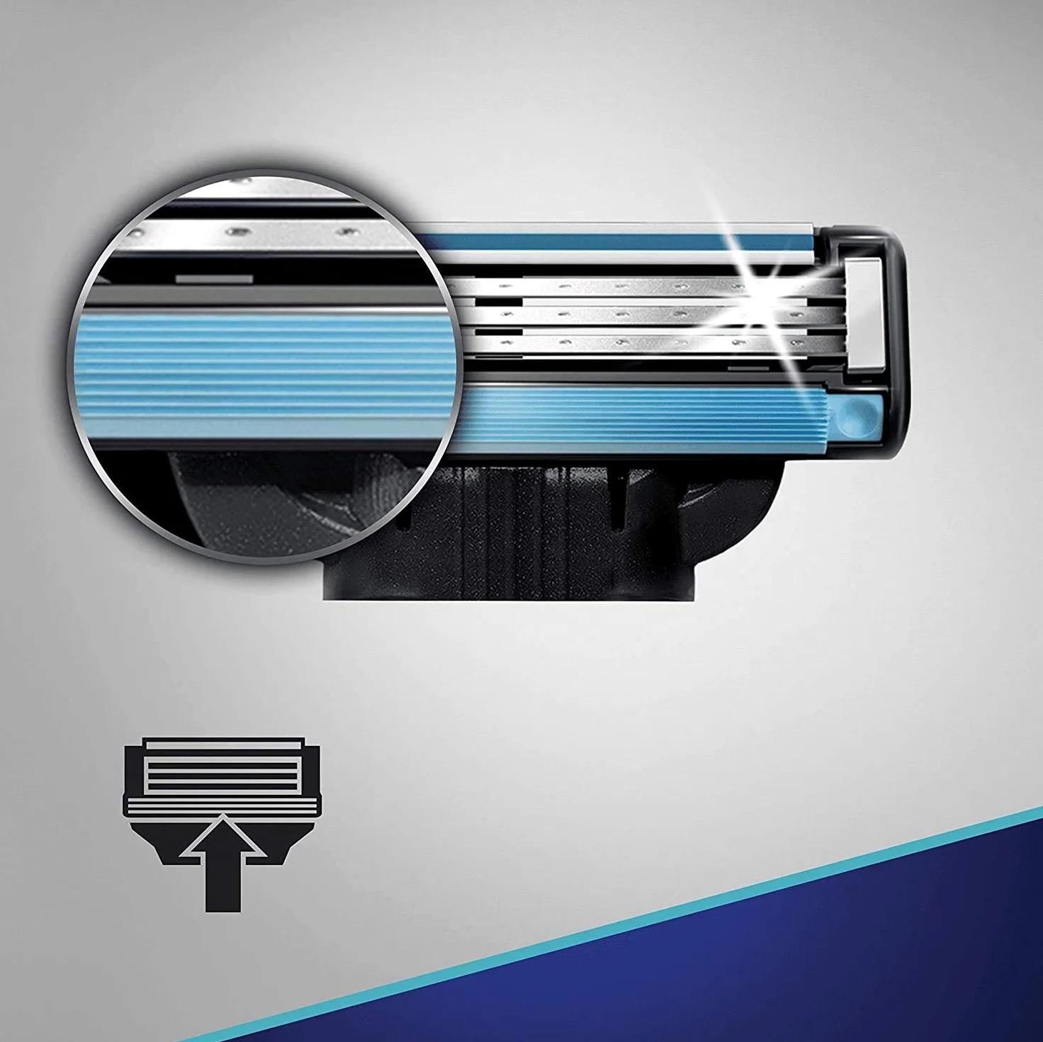 Gillette Mach3 Cuchillas de Afeitar Hombre, Paquete de 16 Cuchillas de Recambio