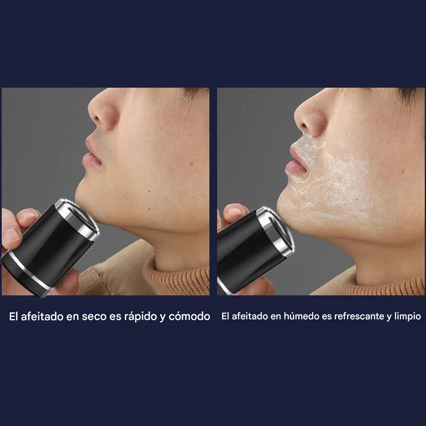 Mini Afeitadora Eléctrica Portátil Recargable para Hombre