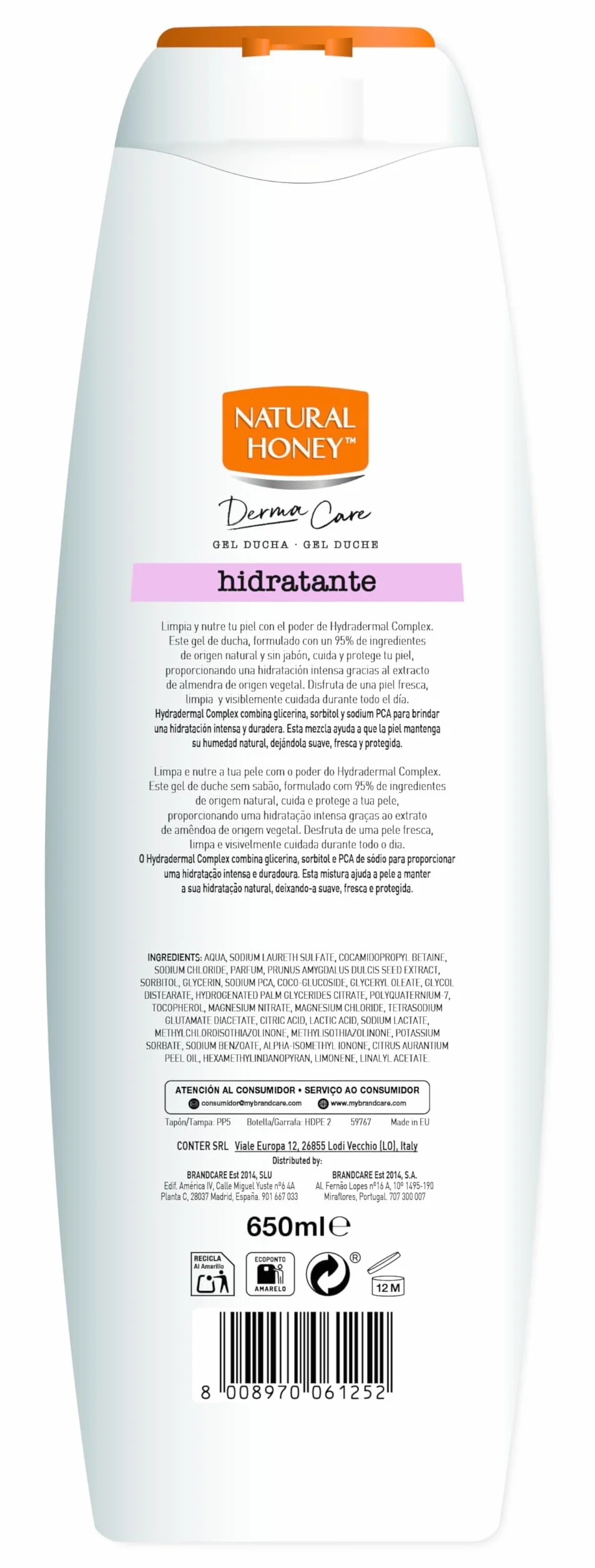 ACEITE ALMENDRAS DULCES hidratante Gel de ducha 650 ml