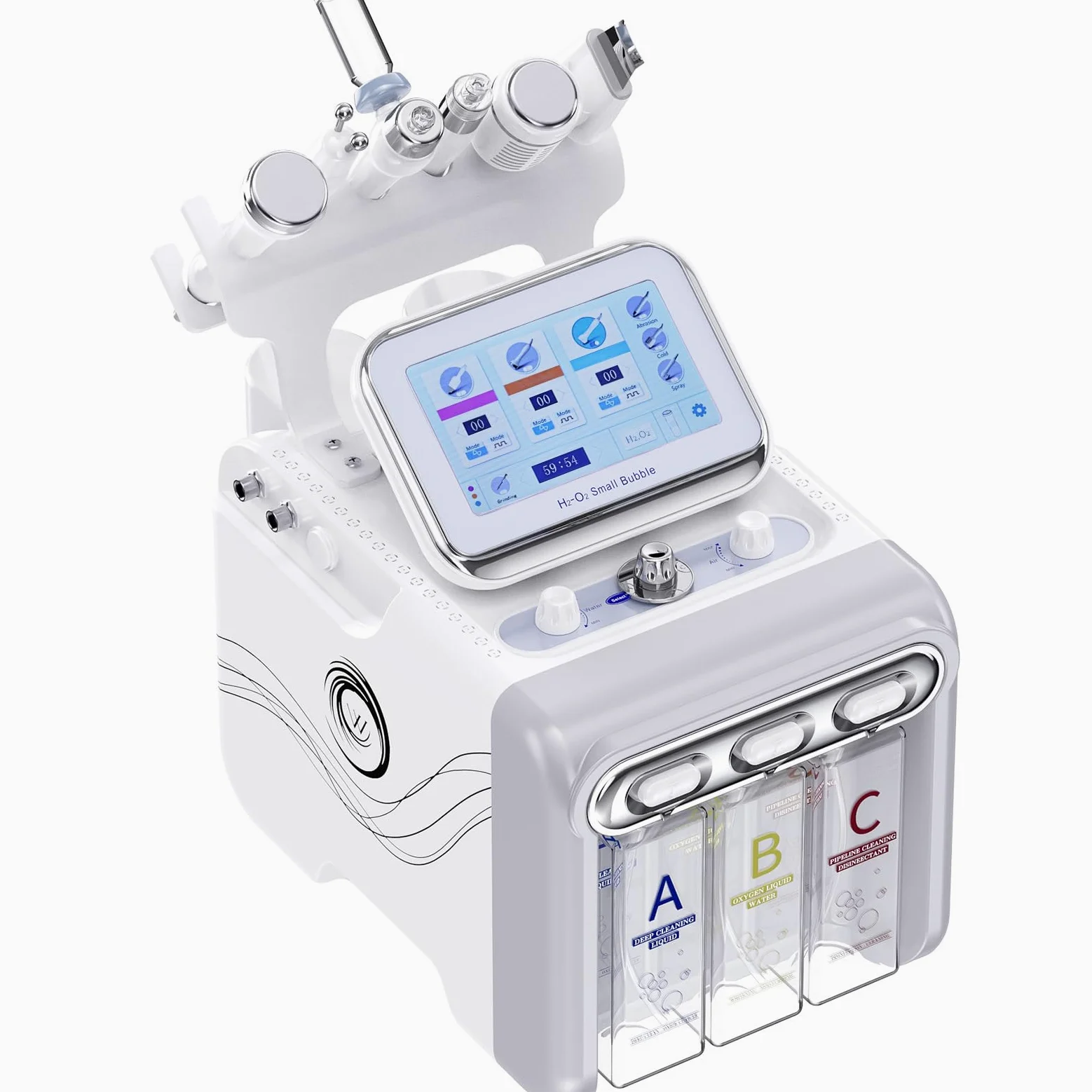 Máquina Facial Profesional Aquafacial 6 en 1 Hidrógeno-Oxígeno | Aparato de Cuidado de la Piel, Para Casa, SPA