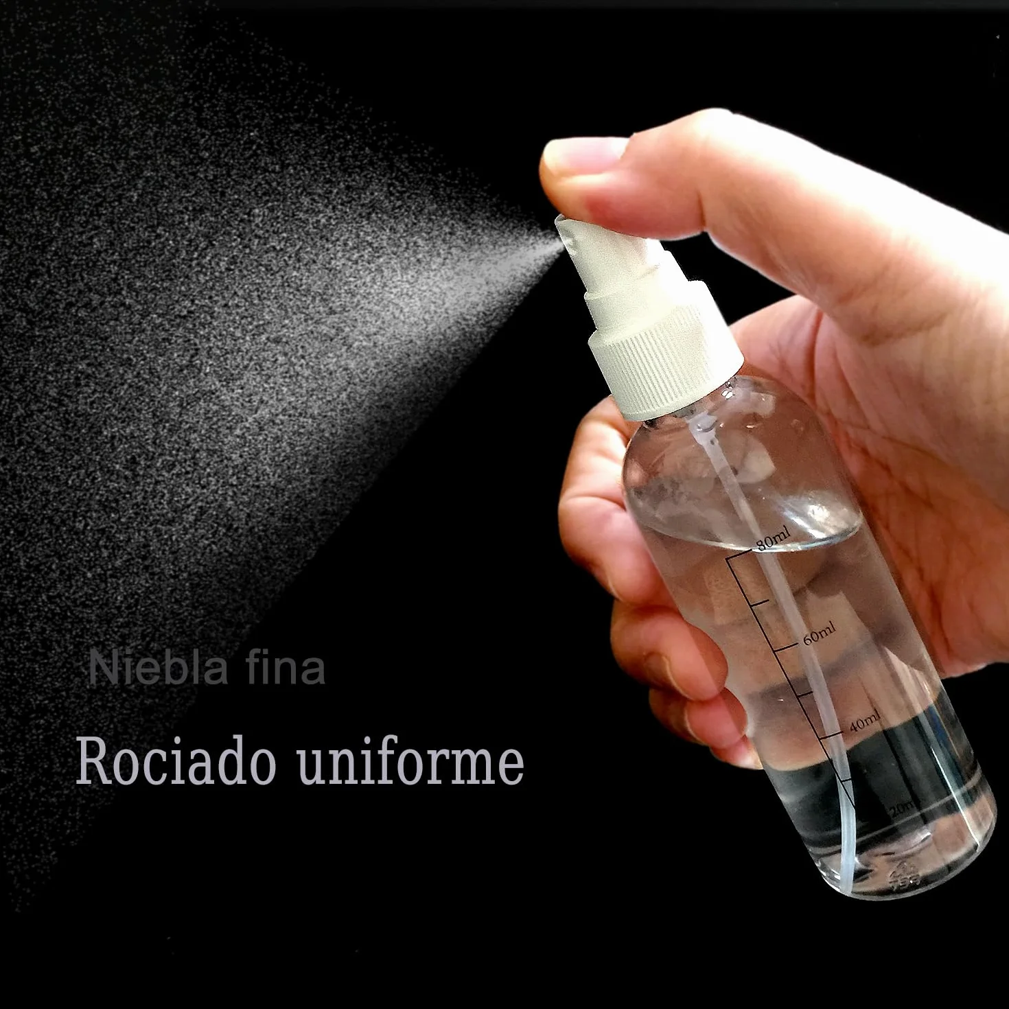 Bote spray pulverizador transparente 5PCS 100ML botellas PET atomizador perfume viaje vacío niebla fina recargable