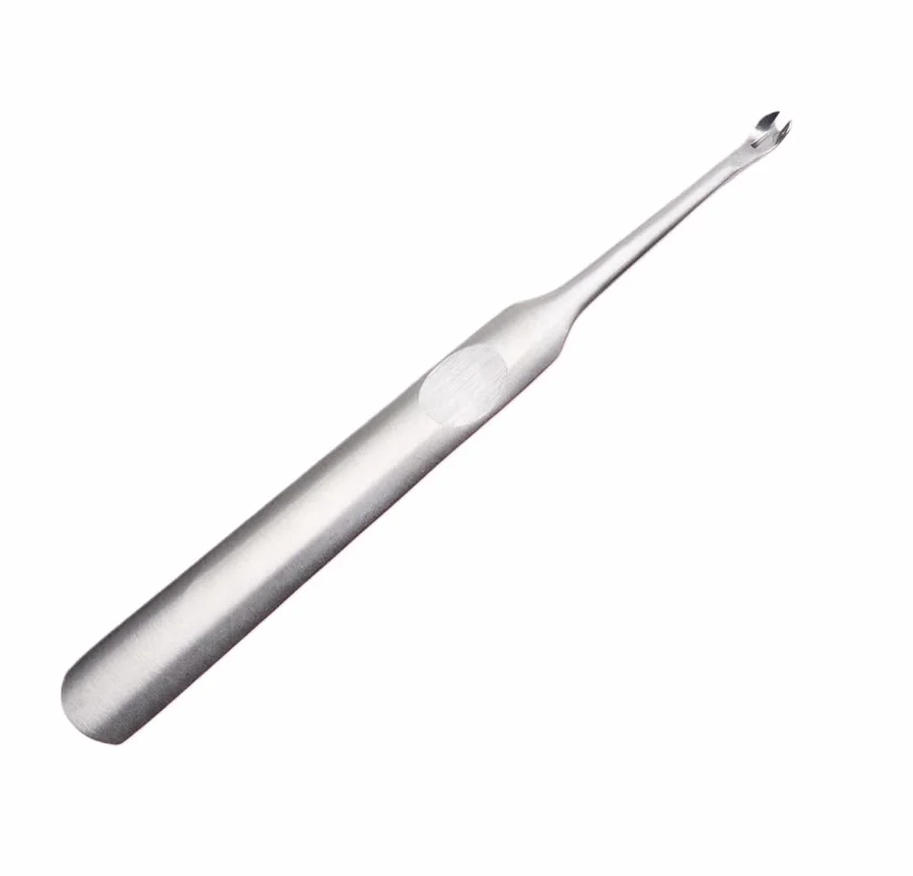 Herramienta multifuncional de acero for uñas con cabezal doble for piel muerta y diseño ergonómico, operación cómoda, adecuada for el cuidado de las uñas y opción ideal for uso en salón o arte de uñas