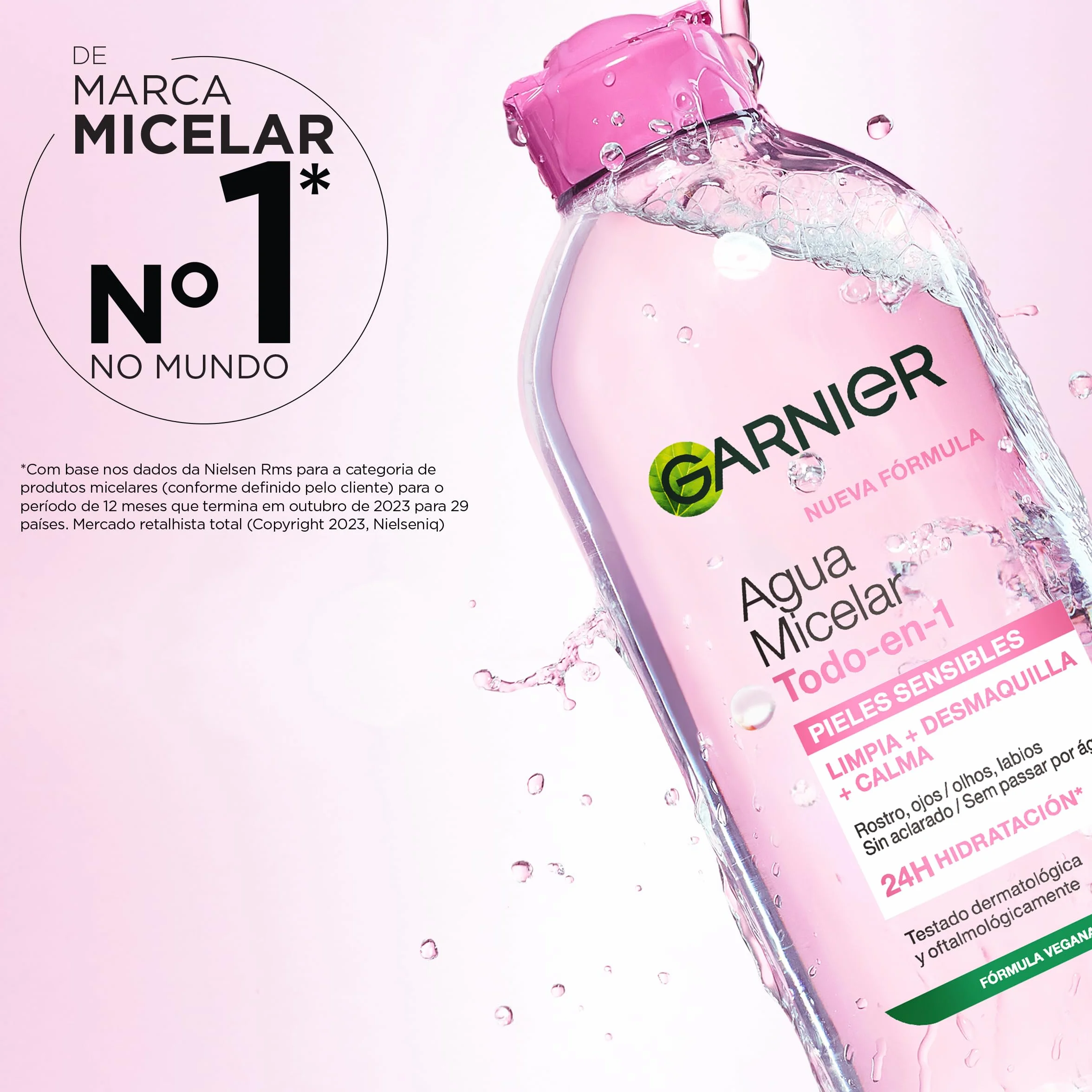 Garnier Skin Active Agua Micelar Clásica Todo en Uno Desmaquillante Limpiador Facial 700 ml