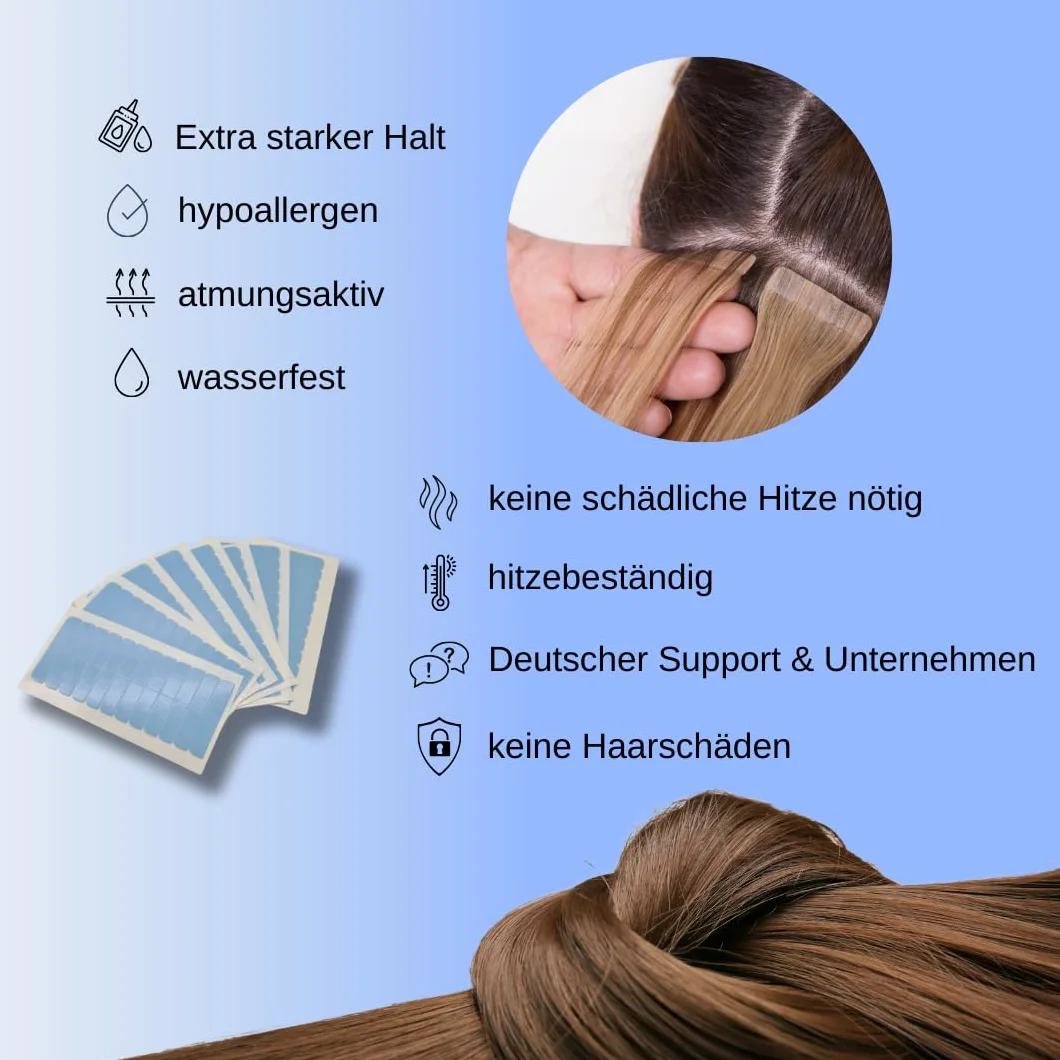 Tiras adhesivas invisibles para extensiones de cabello 96 unidades