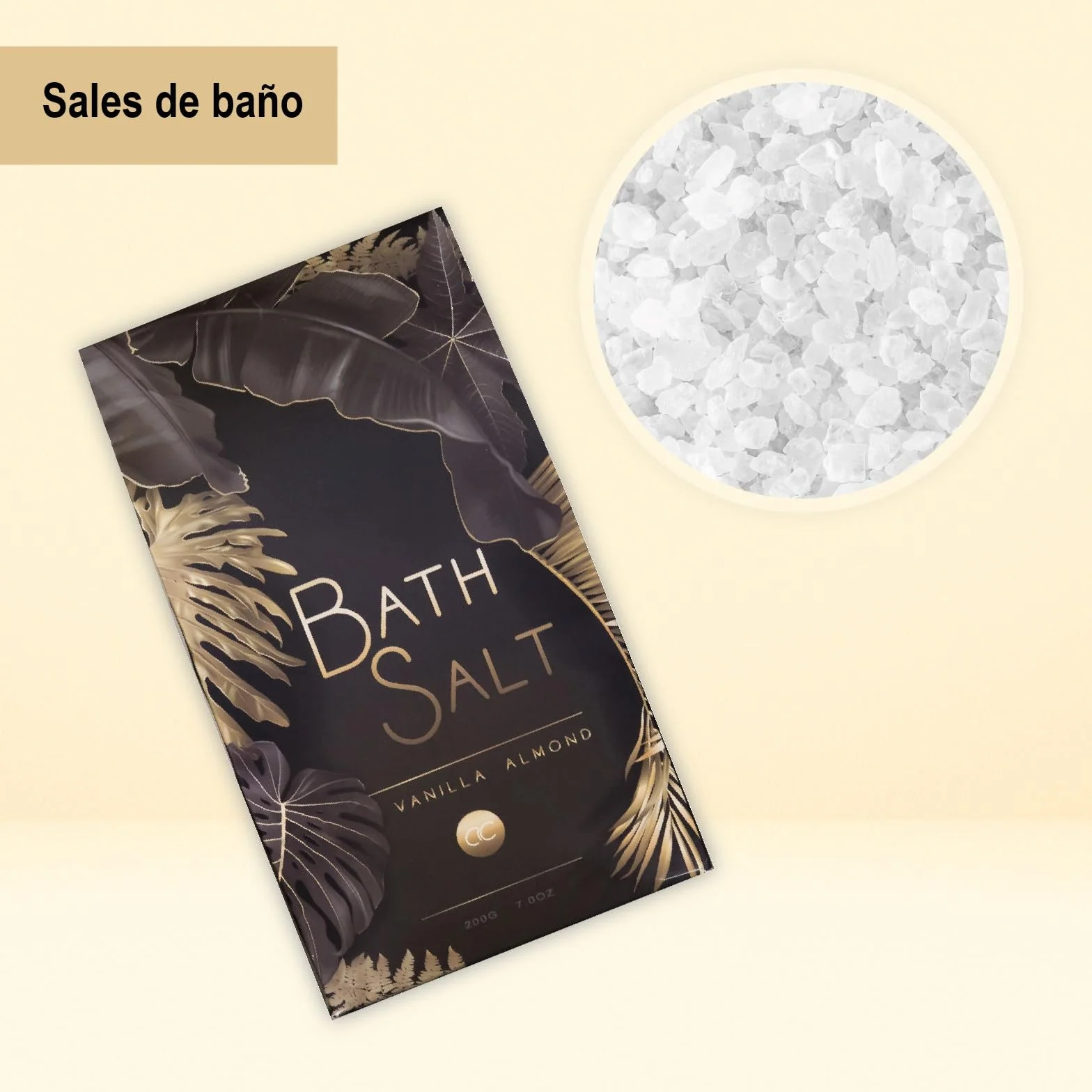 Set de regalo Aroma Vainilla-Almendra para mujer - Set de belleza de lujo con gel de ducha, sales de baño y loción corporal