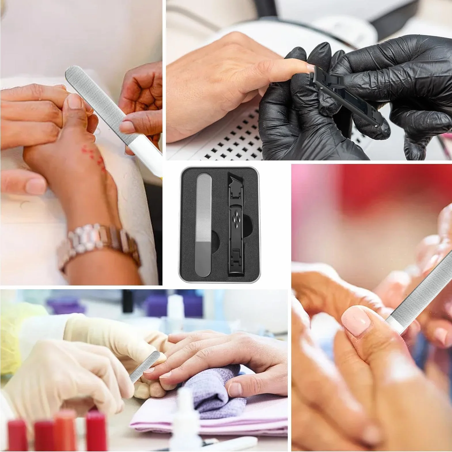 Cortaúñas de acero inoxidable plegables para uñas gruesas