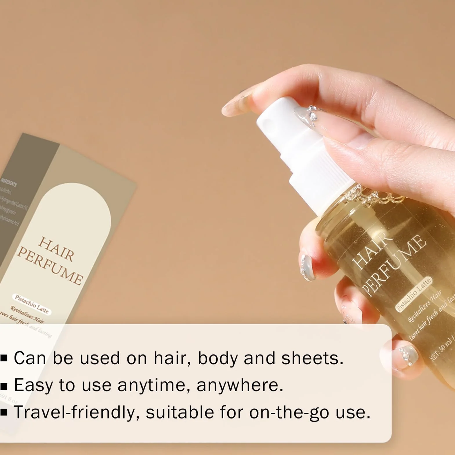 Perfume para el cabello de larga duración 50 ml aerosol para mujer
