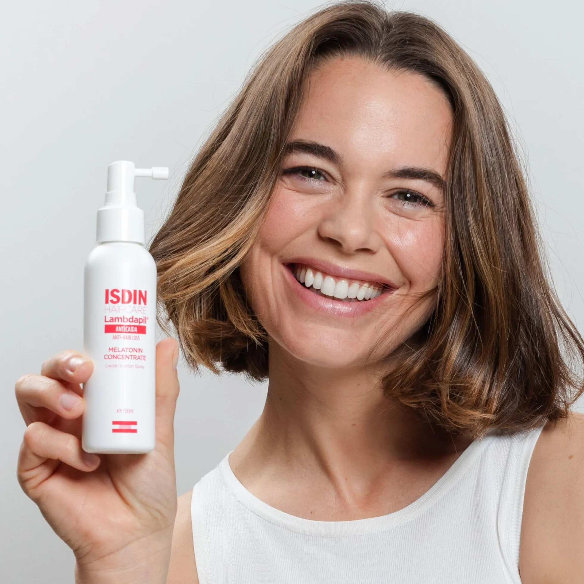 ISDIN HAIRCARE ANTICAÍDA LambdapilAnticaída Loción, Loción Anticaída Que Ayuda A Reforzar El Cabello Y Reducir Su Caída, Mejora El Volumen, Con Melatonina, Biotina y Adenosina - 100 ml