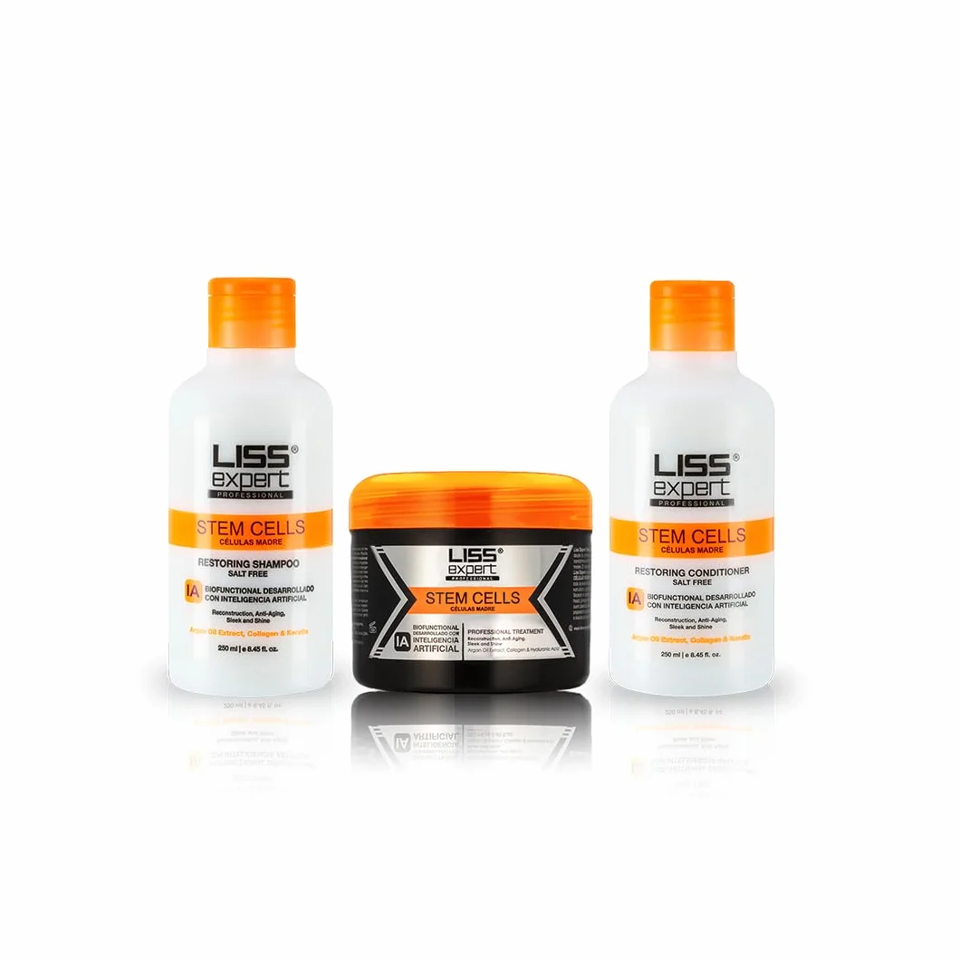 Liss Expert Professional Tratamiento Alisador con Células Madre Keratina Orgánica y Aceite de Argán