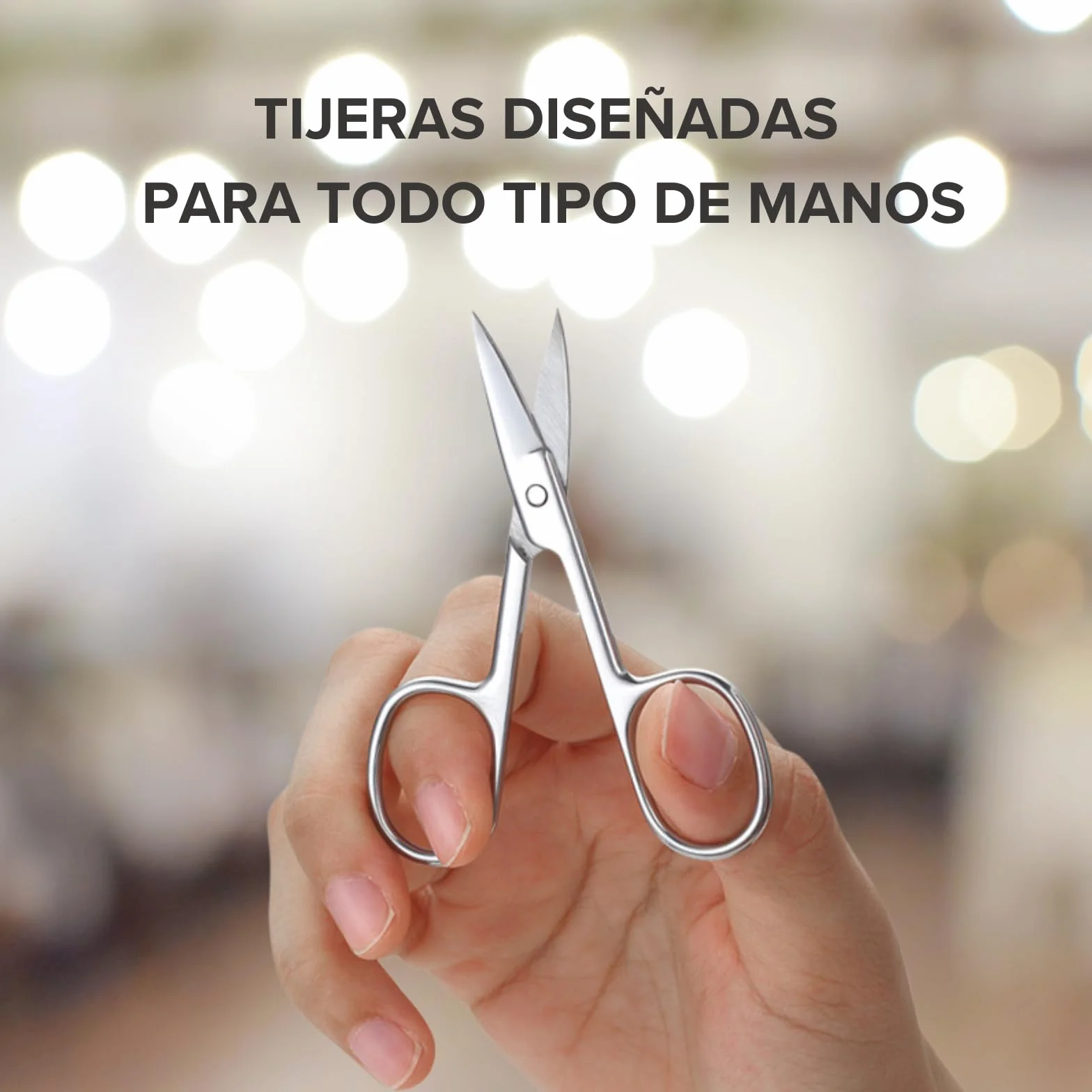 Audentiax Tijeras de Uñas y Cutículas Profesionales Pack de 2 para Manicura y Pedicura